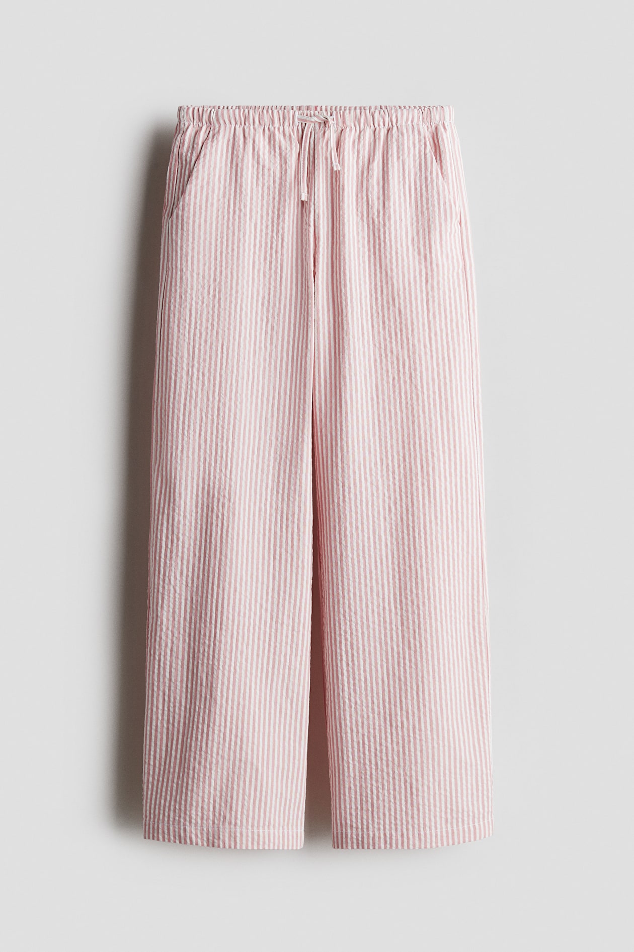Pantalon à taille élastique - Rose/rayé - ENFANT | H&M FR