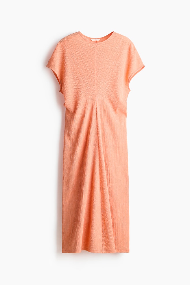 Textured jersey dress - Light orange - 1