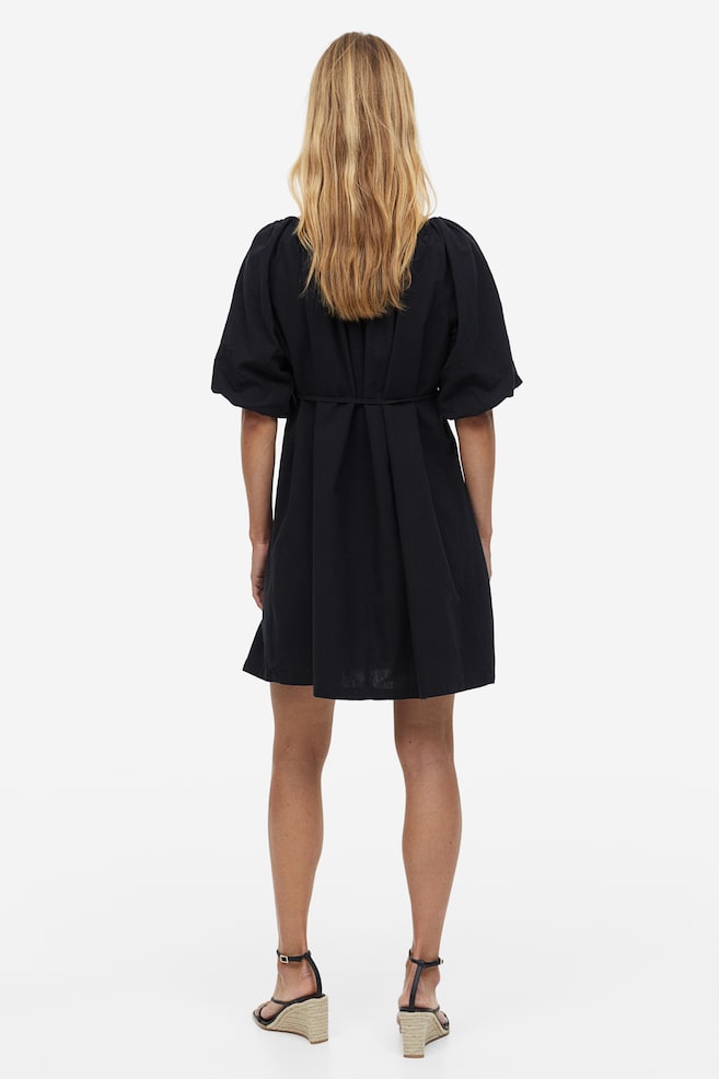 MAMA Off-Shoulder-Kleid aus Baumwolle - Schwarz - 5