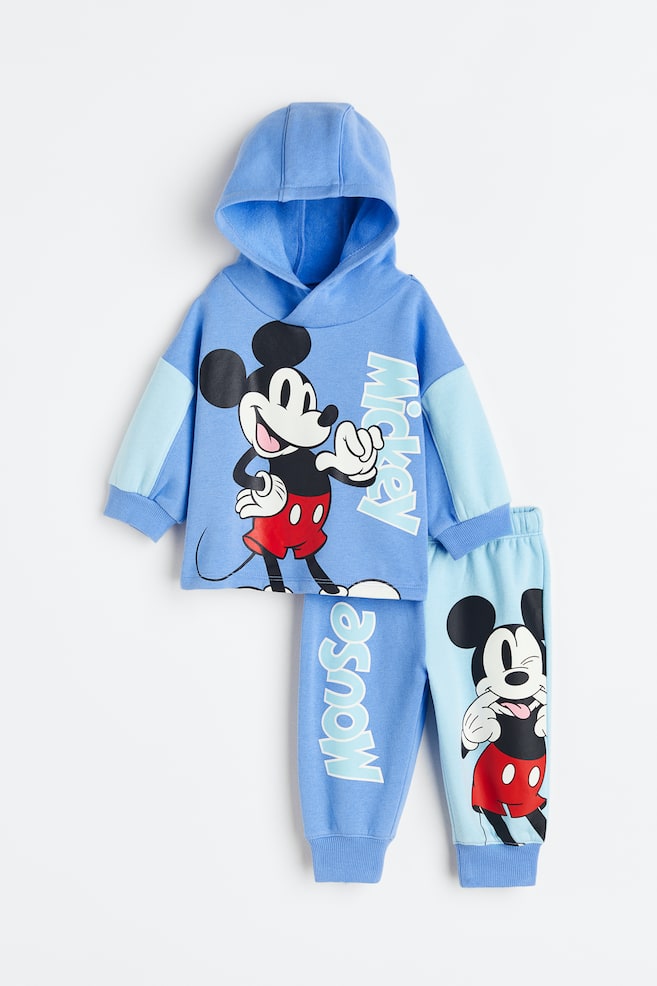 2-piece printed sweatshirt set - Blue/Mickey Mouse