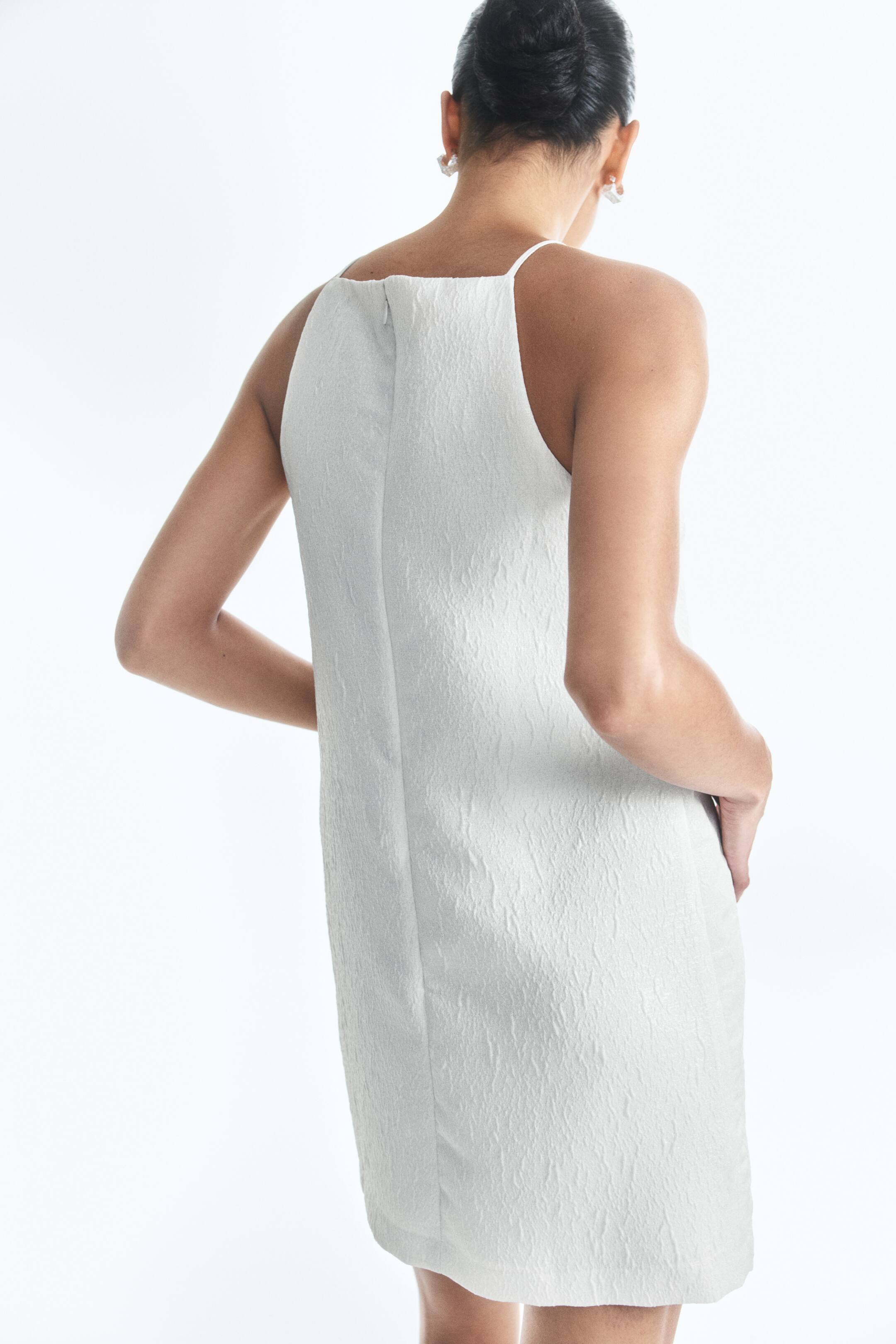 View larger image: Textured Mini Dress - Pale grey - Ladies | H&M AU 3