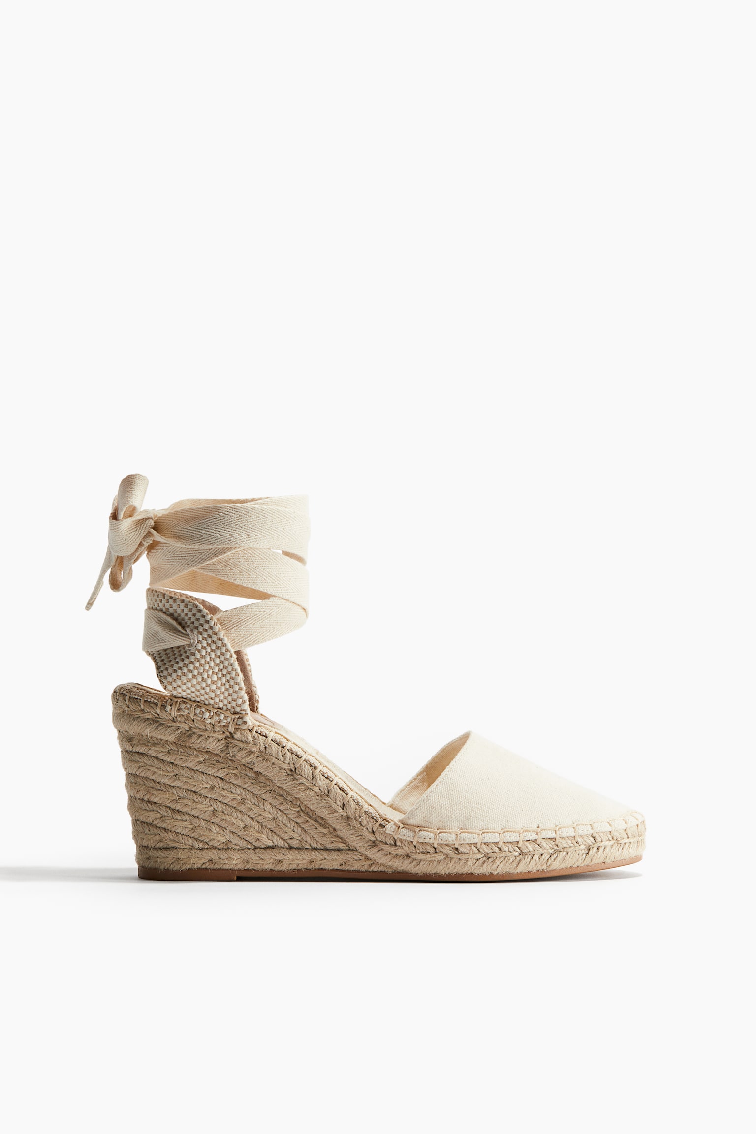 Wedge-heeled espadrilles - Cream - 1