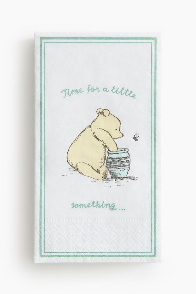 Paper napkins - Light green/Winnie the Pooh - 1