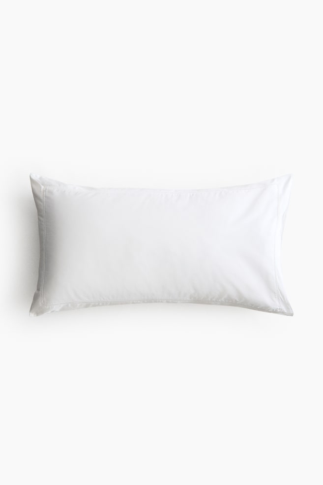 Cotton Satin Pillowcase - White/Taupe/Dark brown/Light beige - 1