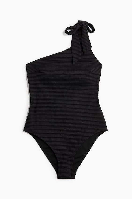 Женские купальники H&M Padded-Cup One-Shoulder Swimsuit
