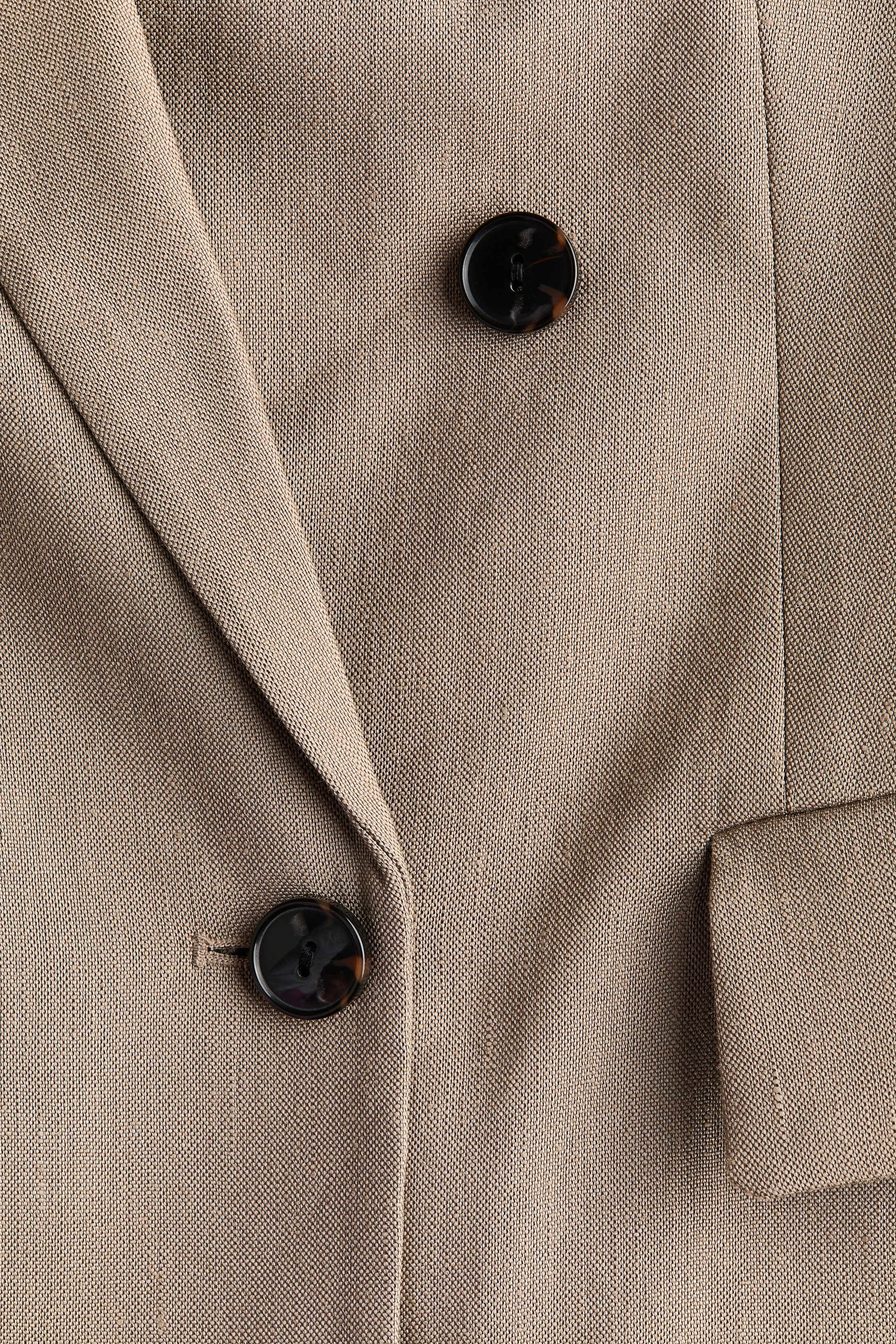 Oversized Linen-Blend Blazer