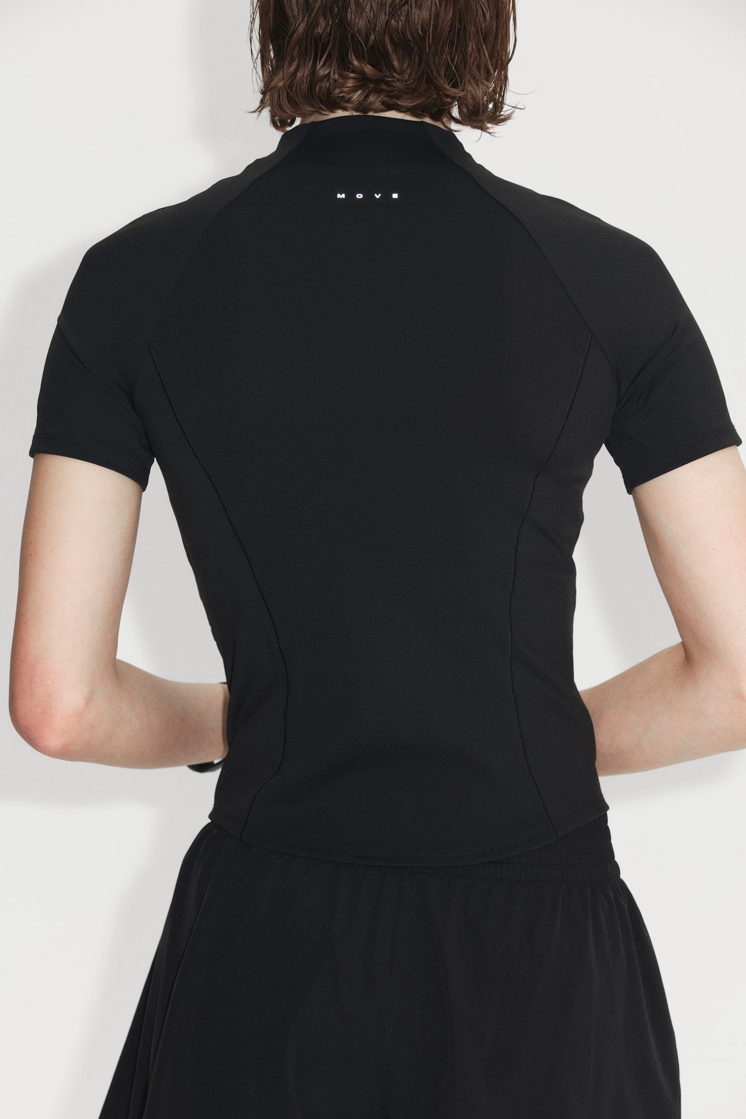 Áo khoác ngắn tay bằng SculptMove™ - Màu đen/Màu nâu ấm - 6