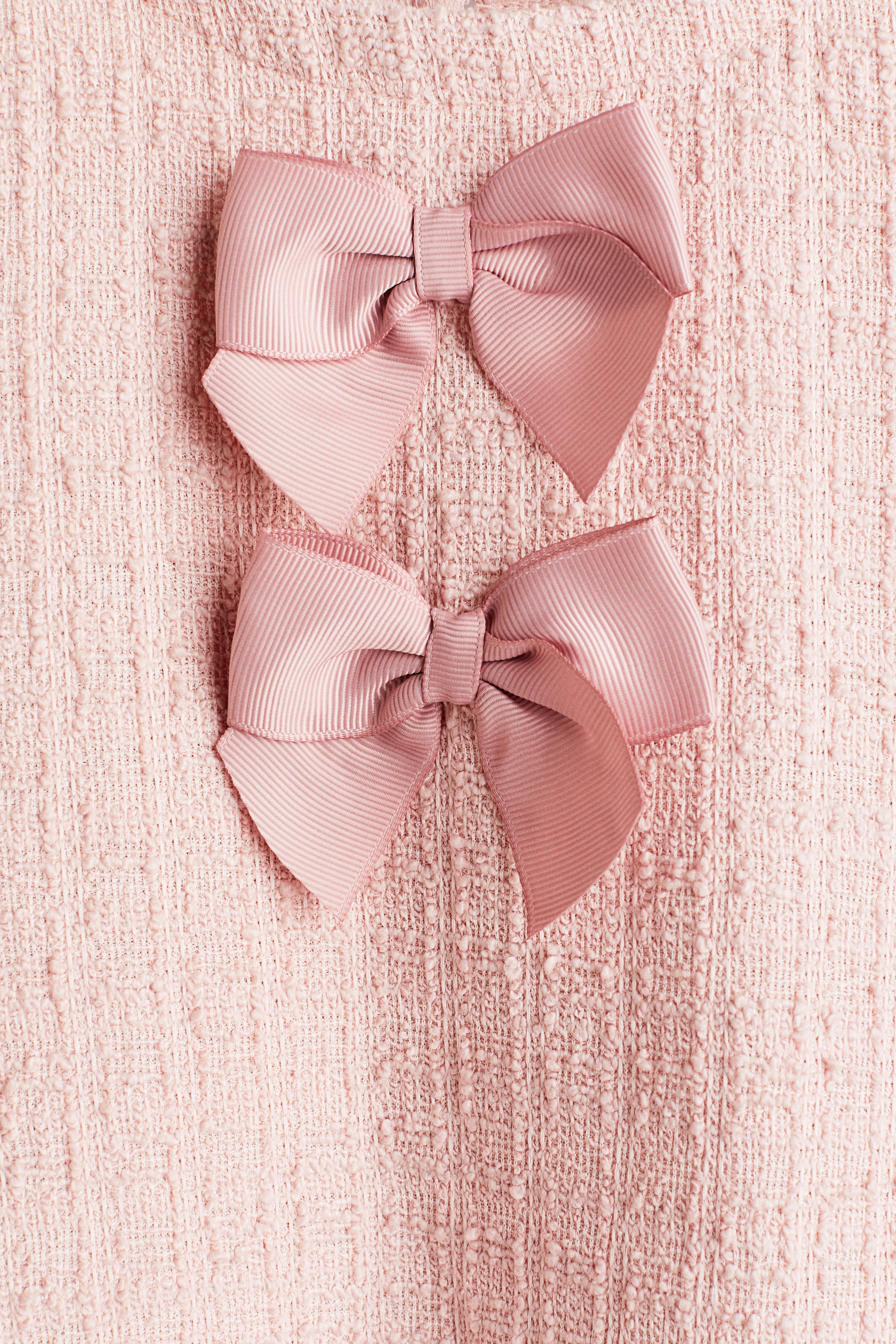 h&m pink bow dress Light pink Bouclé Dress for kids