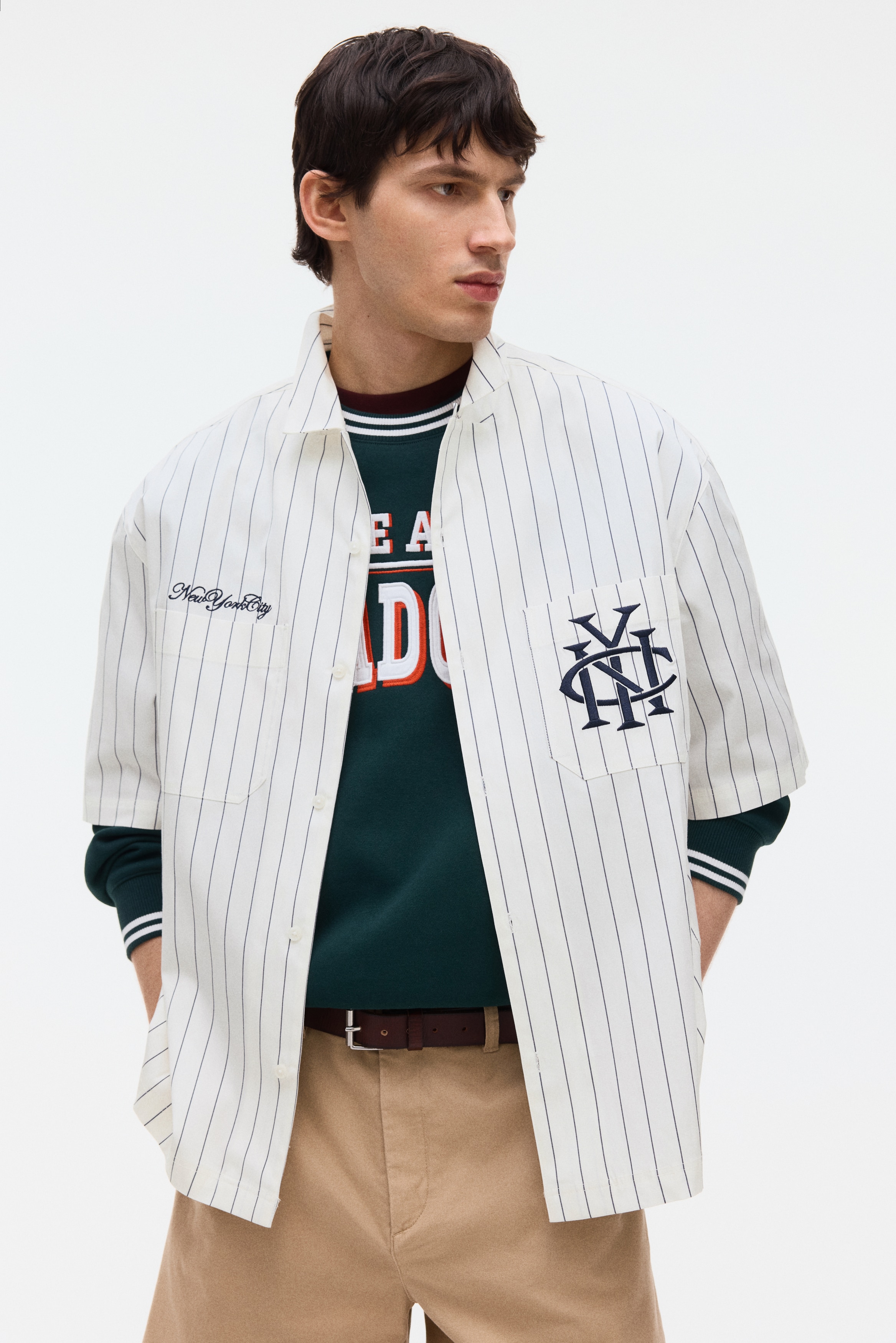 Regular-Fit Embroidered-Motif Shirt