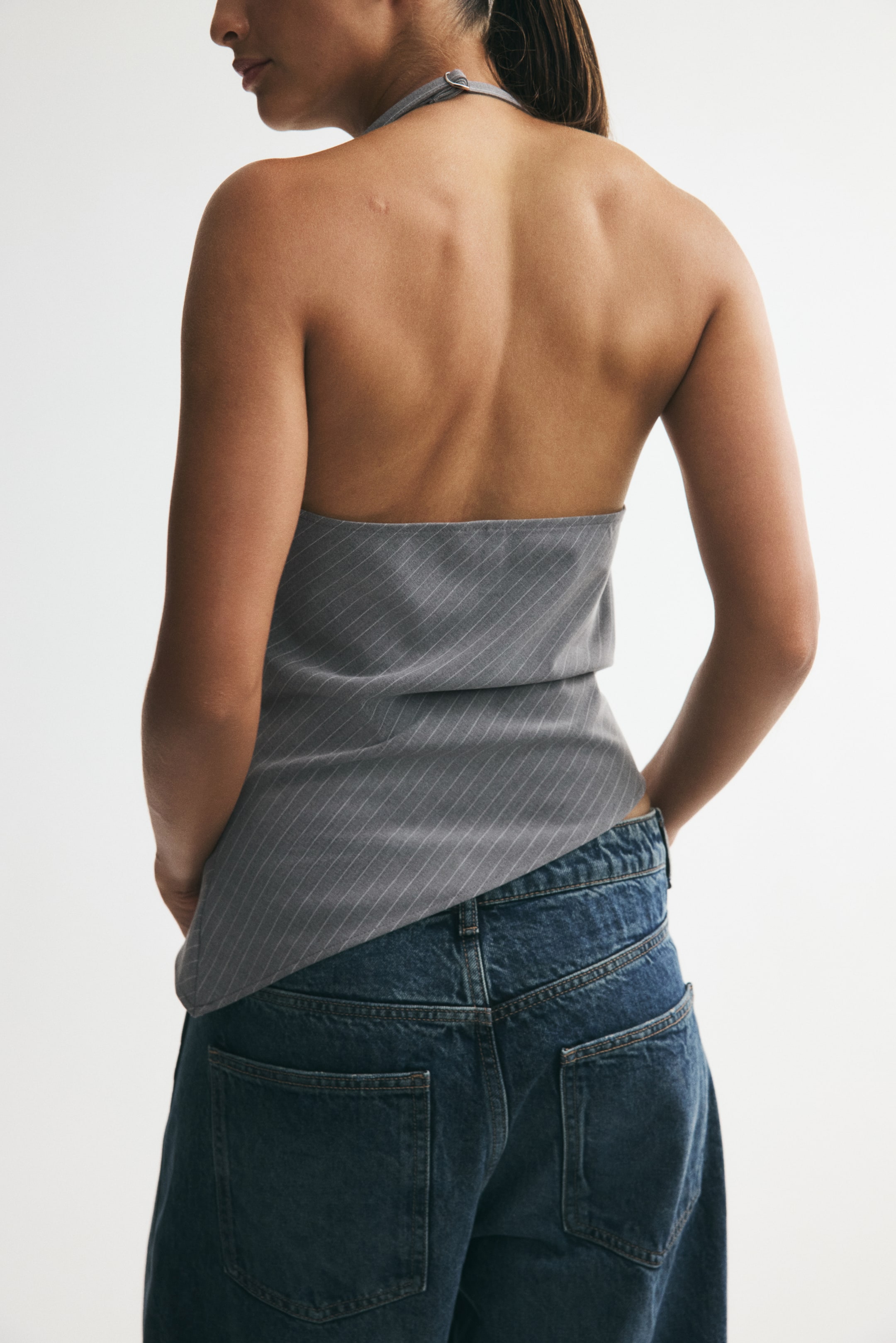 Asymmetric Halterneck Top