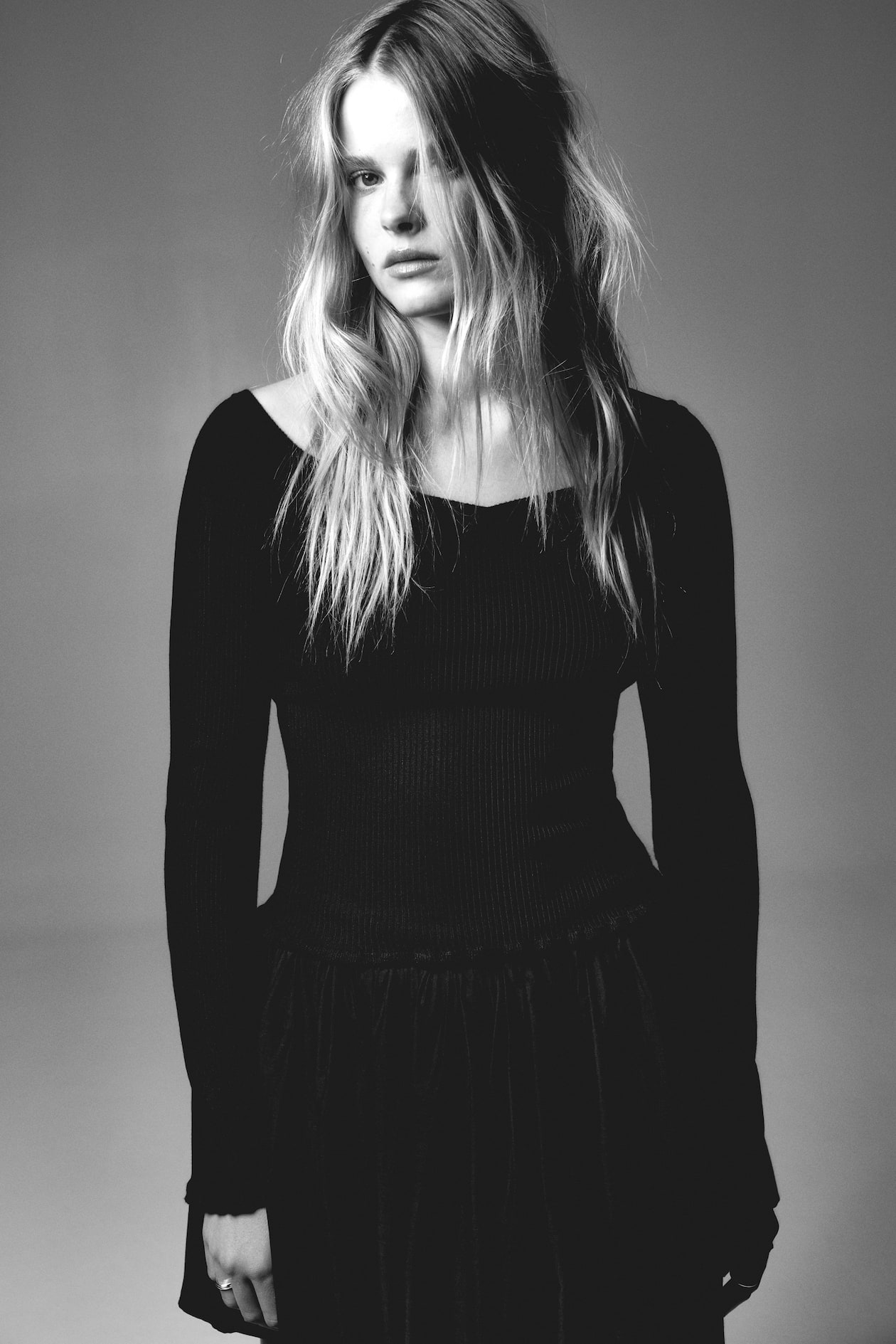 Rib-Knit Off-the-Shoulder Top - image 2