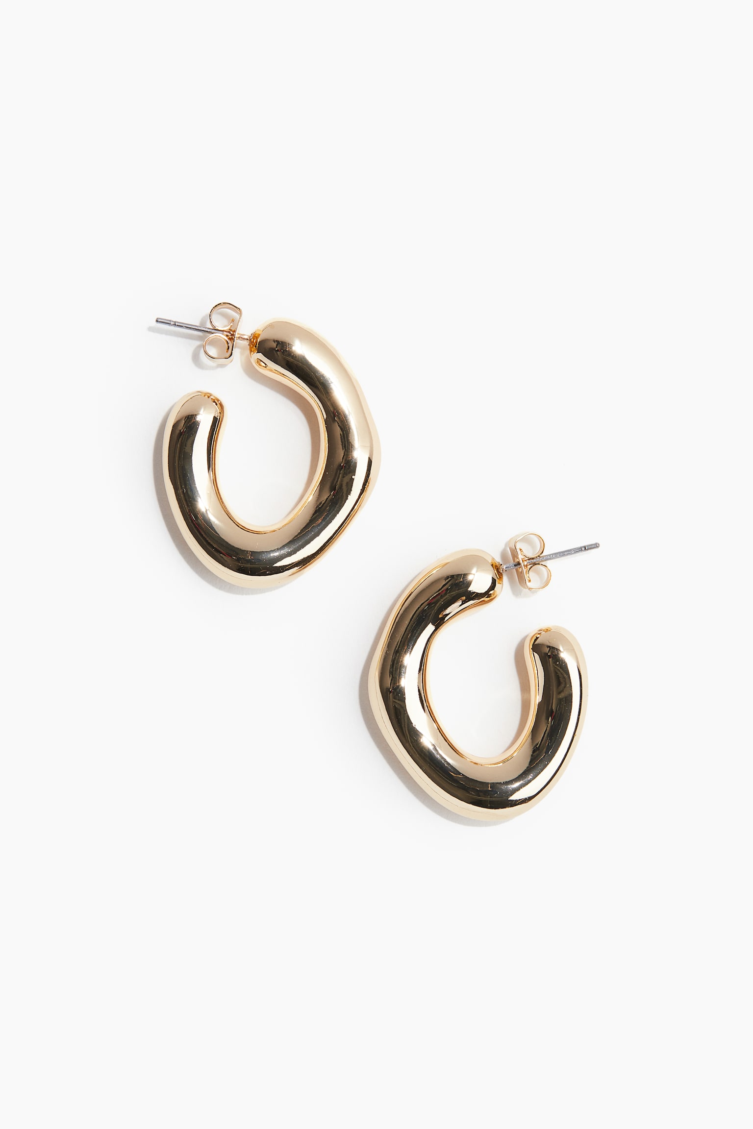 Hoop earrings - Gold-coloured - 1