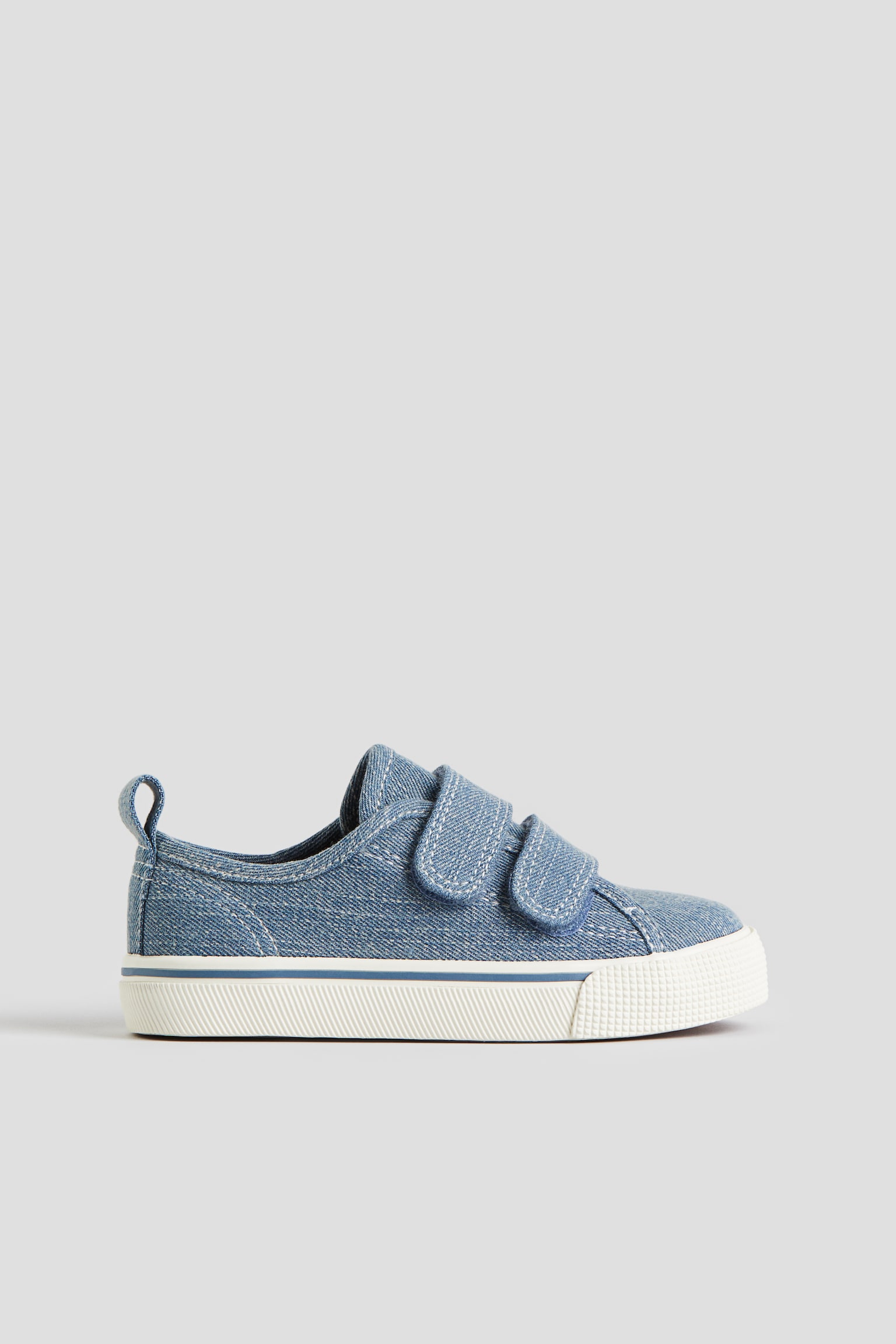 Hook & Loop Sneakers - Denim blue/Beige/Light pink - 3