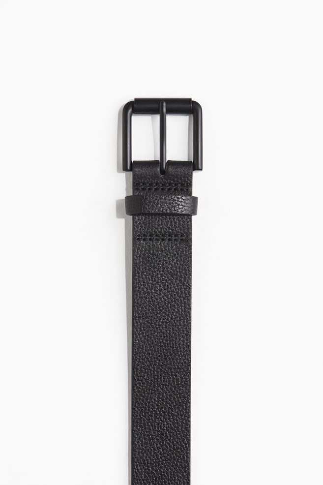 Leather belt - Black/Brown - 1