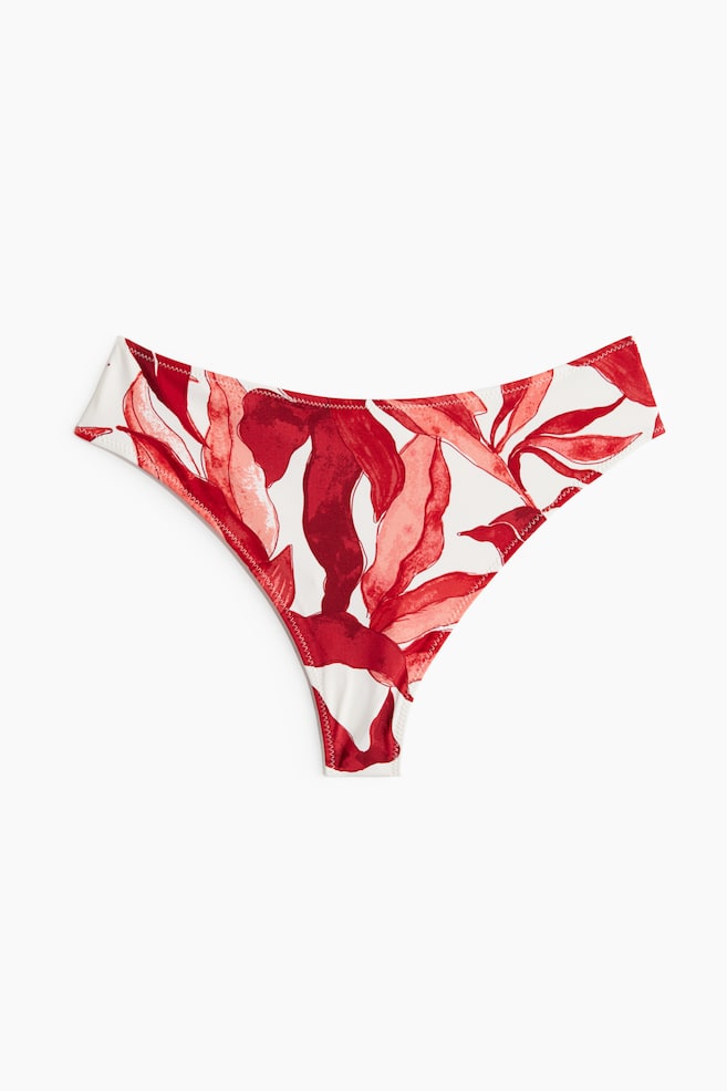 Brazilian Bikini Bottoms - White/red patterned/Dark green/White/green patterned/White/Brown - 1