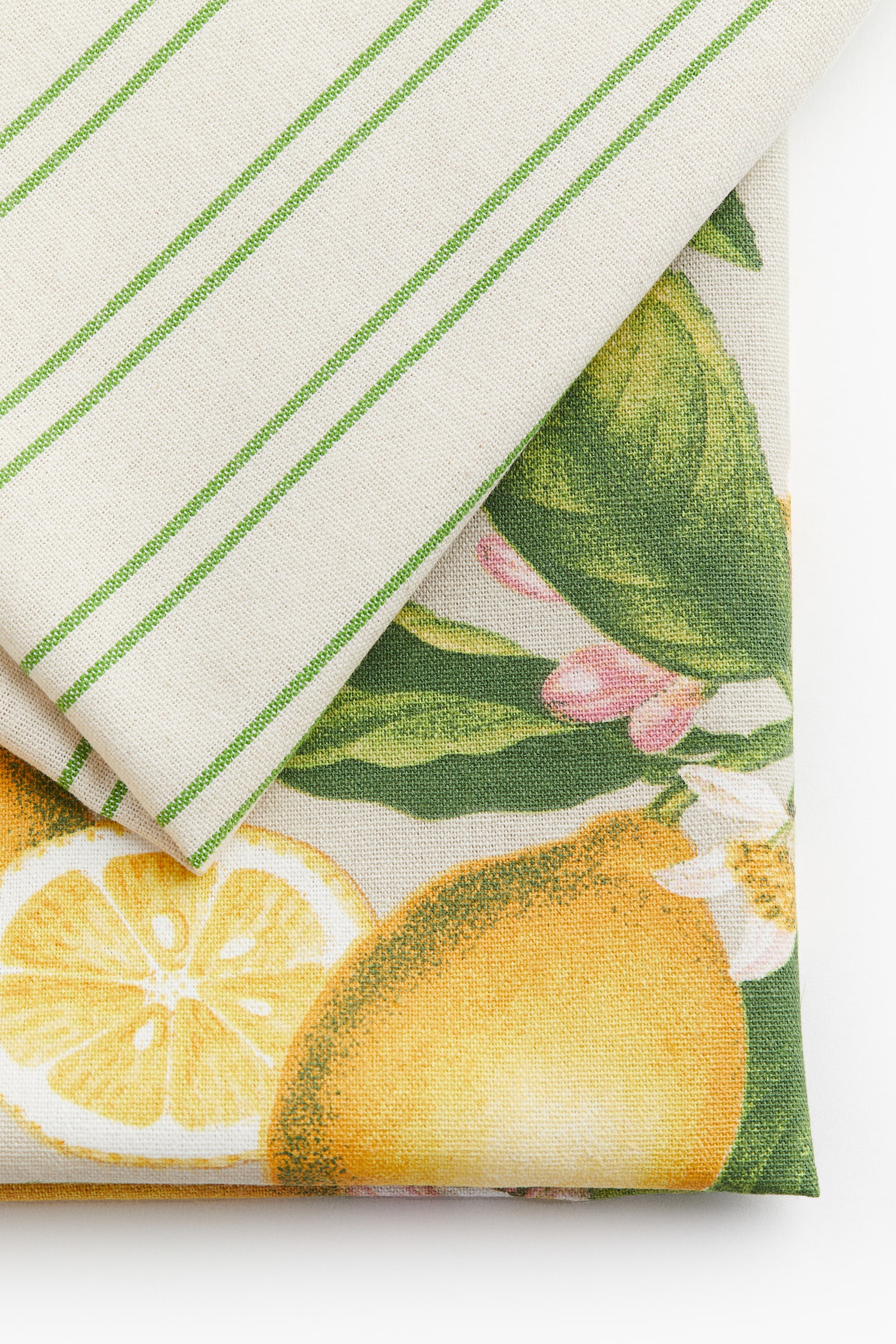 2-pack tea towels - Yellow/Lemons - 3