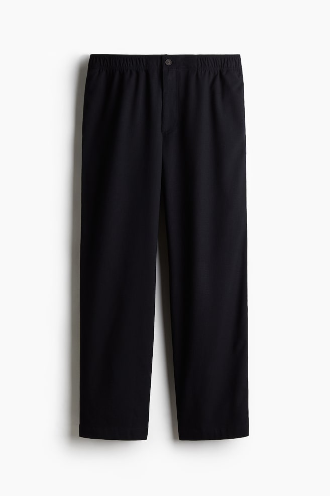 Relaxed Fit Twill Pants - Navy blue/Black - 1