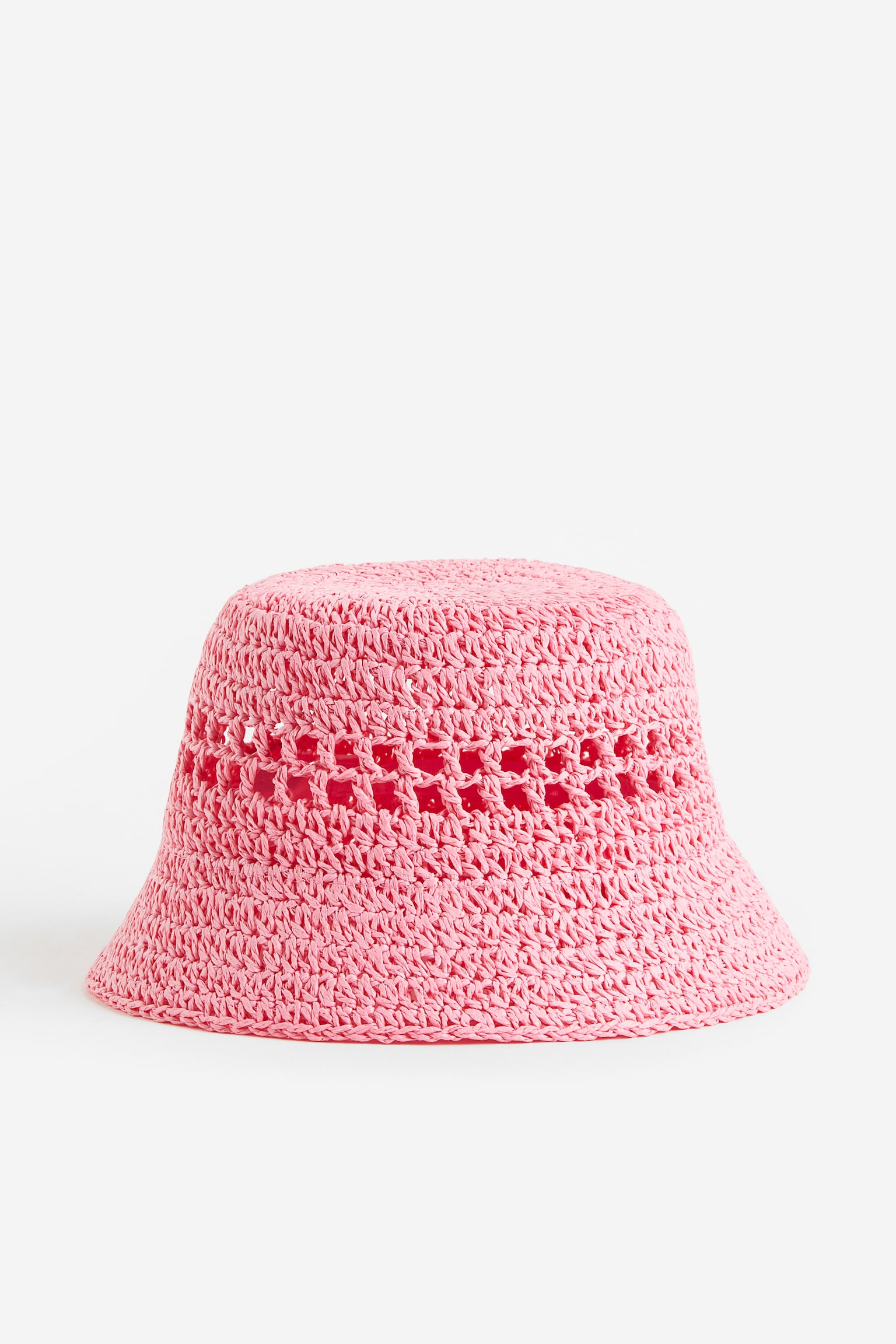 Straw Bucket Hat - Pink/Beige/Blue/Orange/White - 1