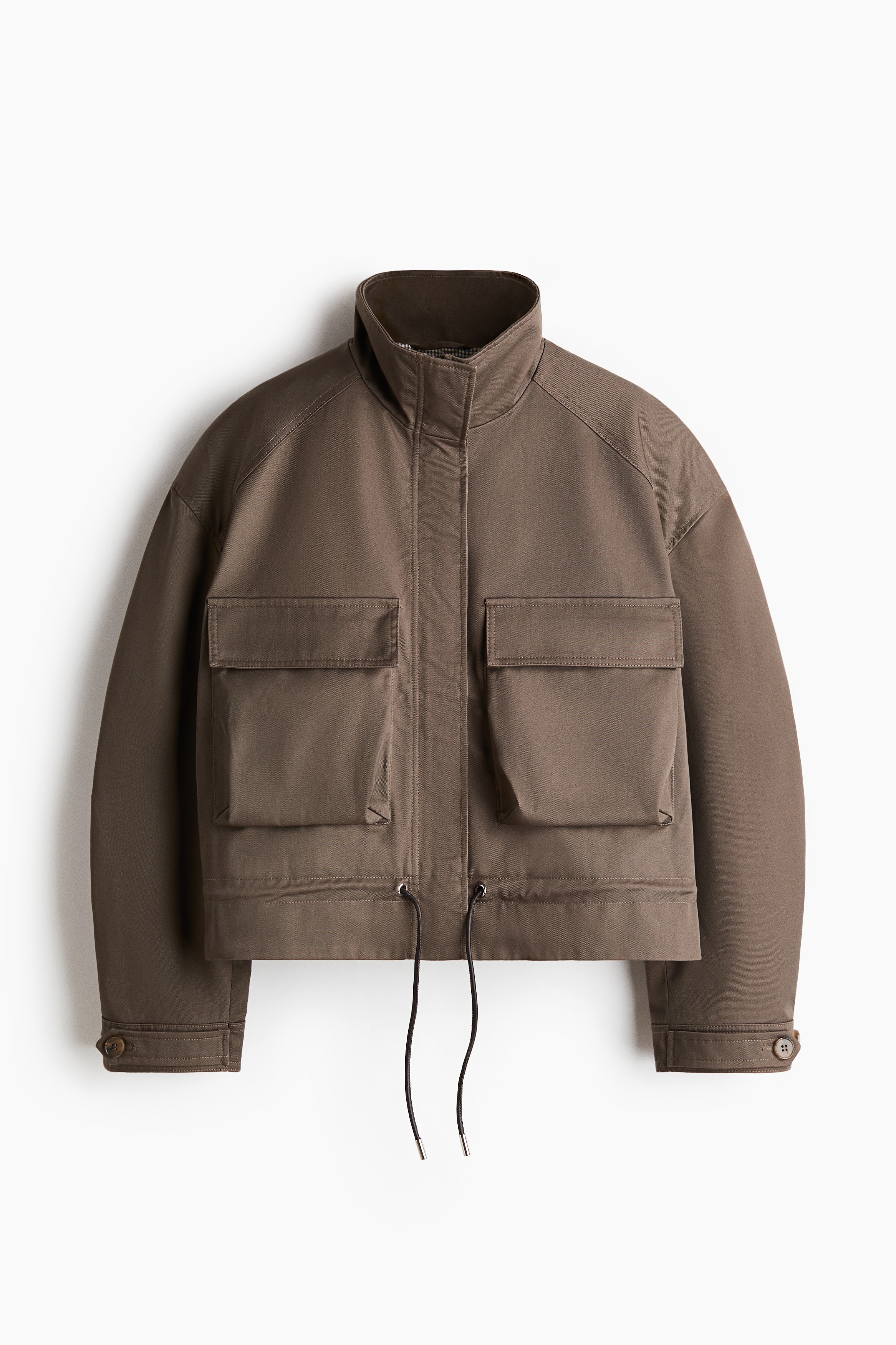 Oversized Utility Ceket - Koyu toprak rengi/Bej