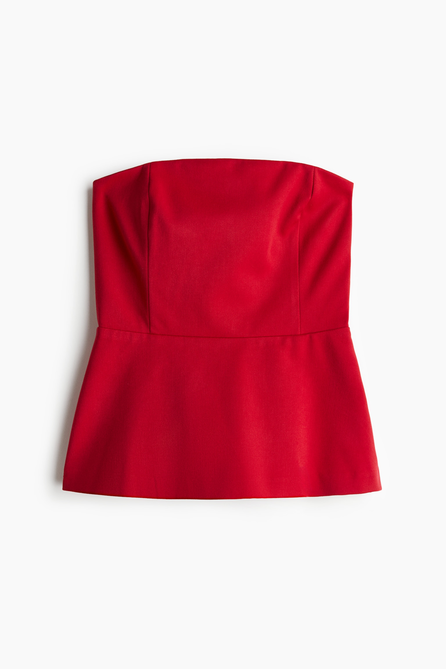 Twill bandeau top - Red - 2