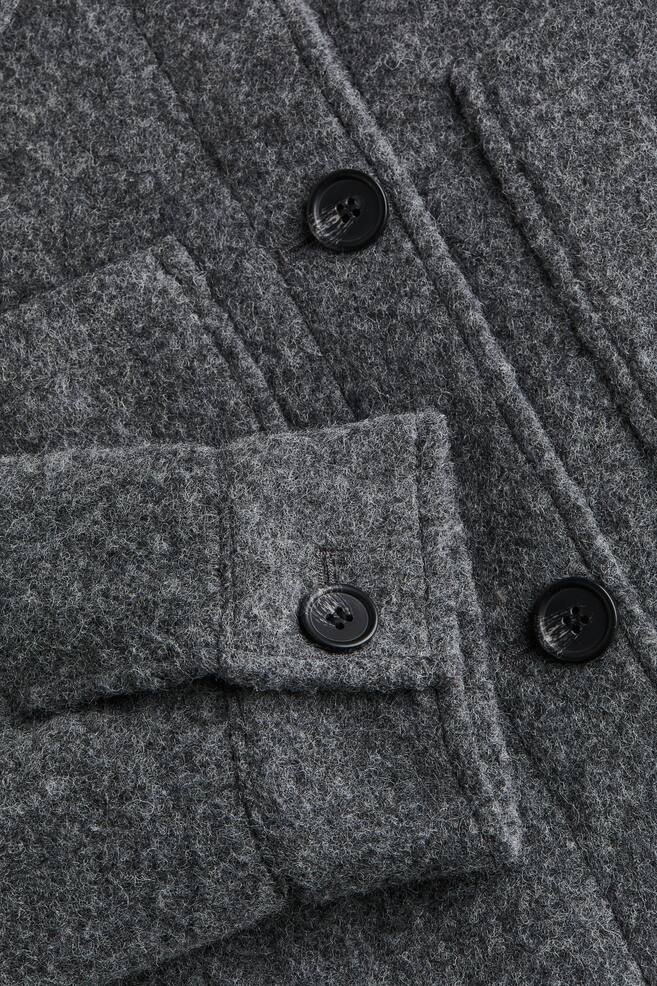 Wool-blend jacket - Dark grey - 5
