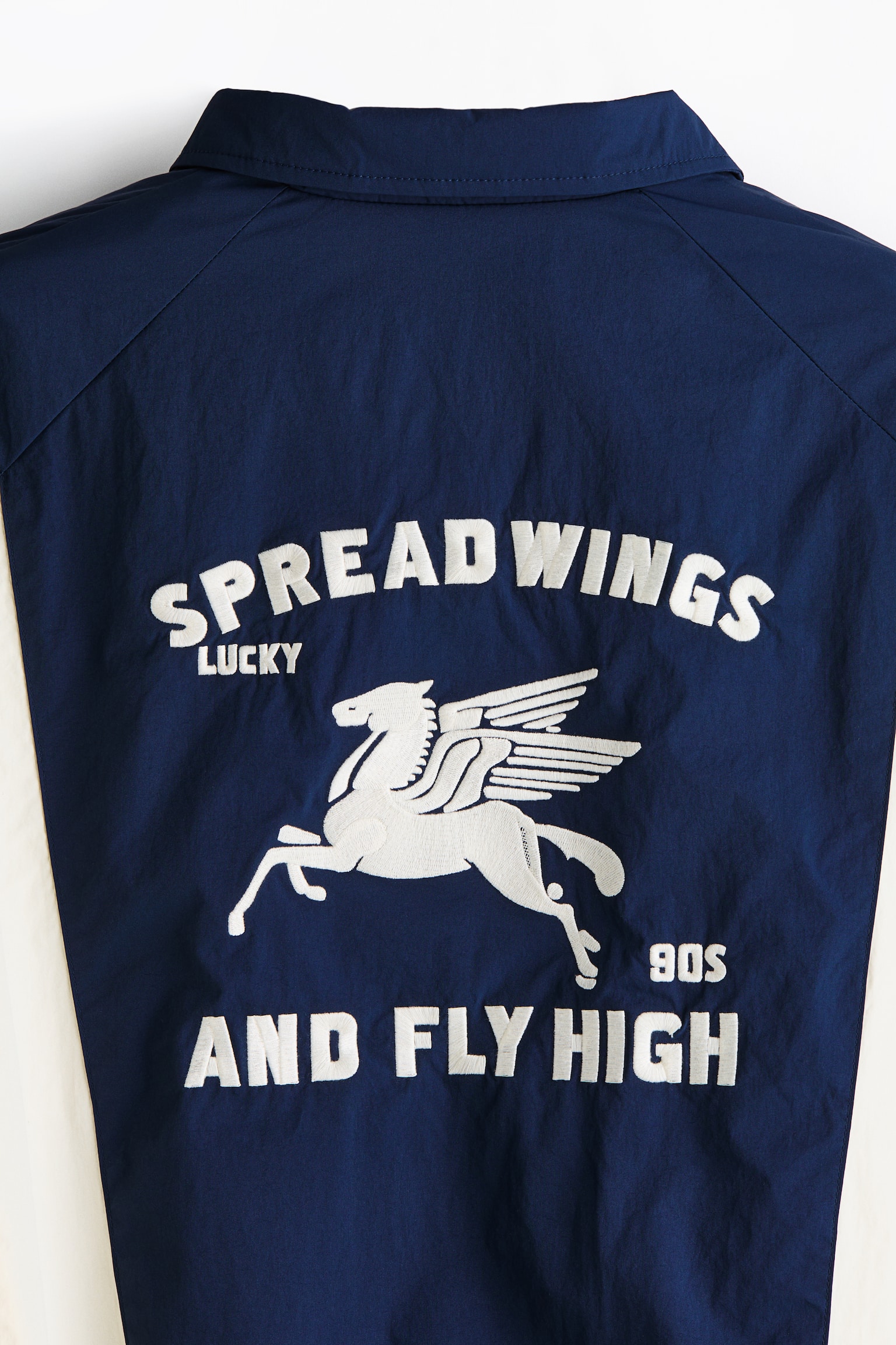 윈드프루프 패딩 재킷 - 다크 블루/Spread Wings/베이지/컬러블록 - 4