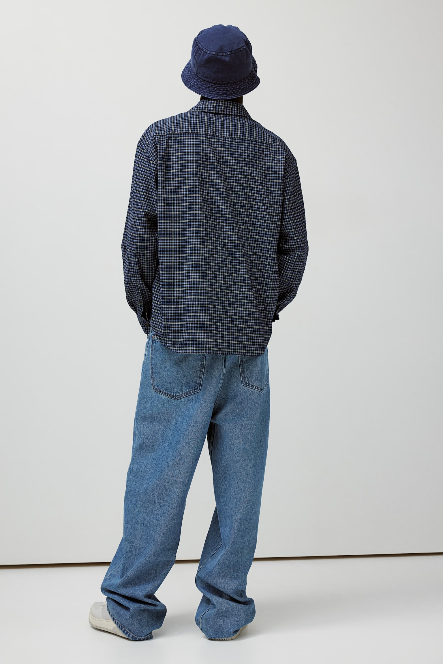 Loose Fit Shirt - Dark blue/Checked/Grey/Checked/Dark brown/Checked/Black/Checked/Beige/Checked - 4