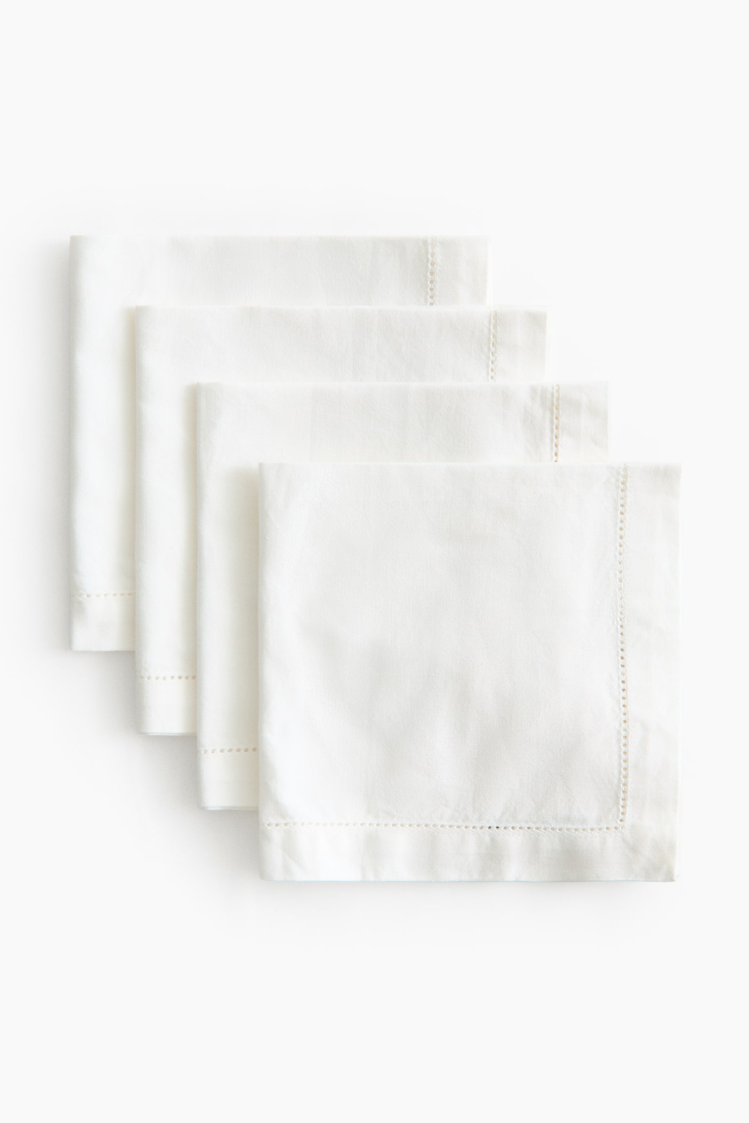 מארז 4 מפיות כותנה - לבן - 4
