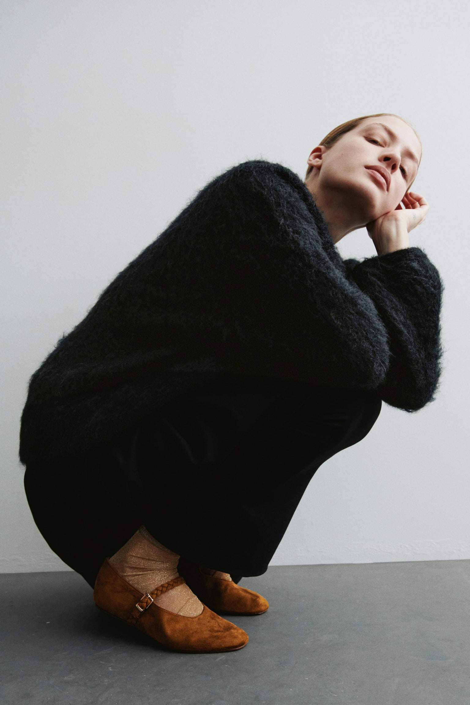 Женские балетки H&M Mary Jane Flats, цвет: Коричневый — фото 4