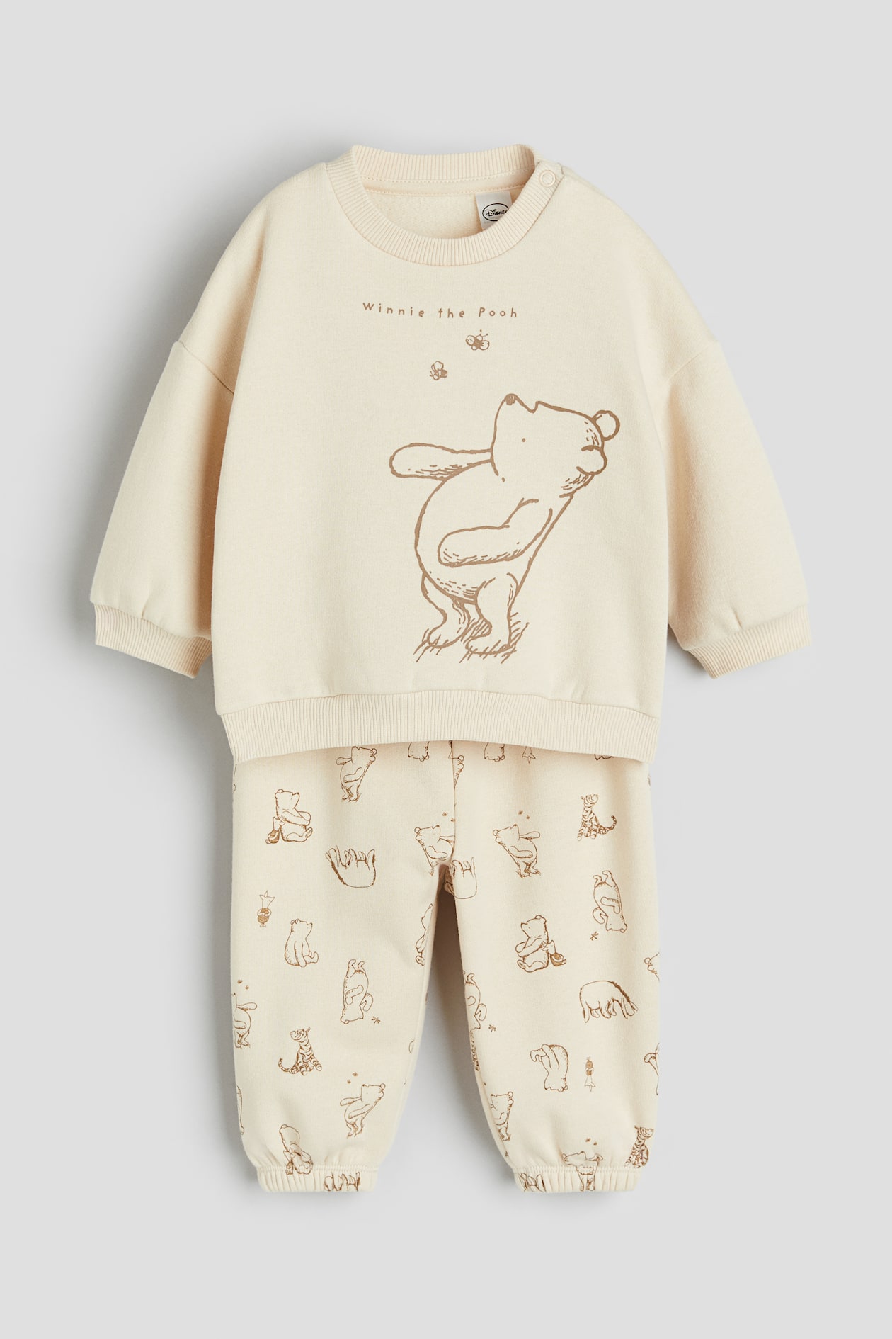 Set in felpa, pz Beige chiaro/Winnie Pooh BAMBINO H&M CH