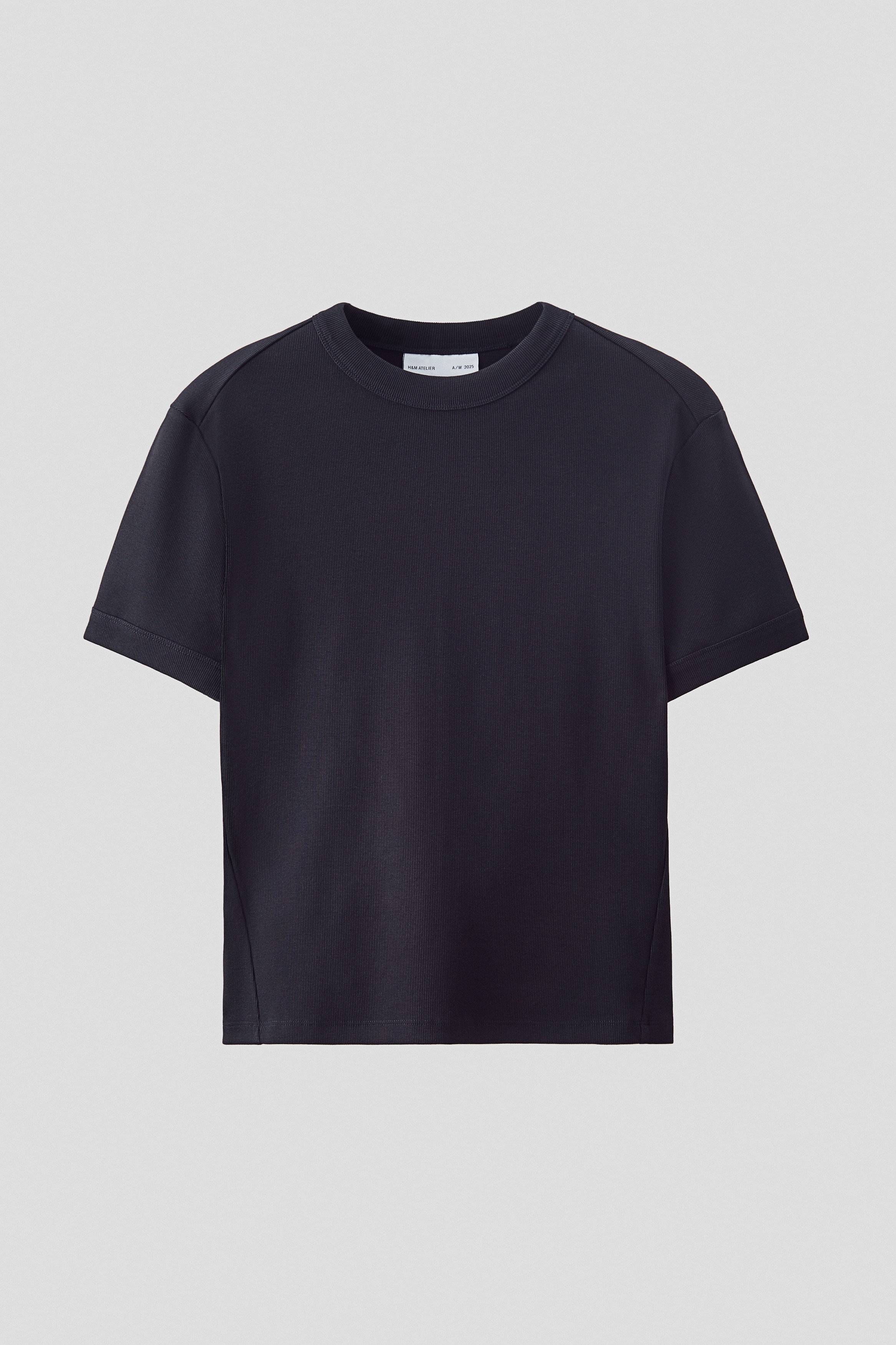 Ribbed cotton T-shirt - Black