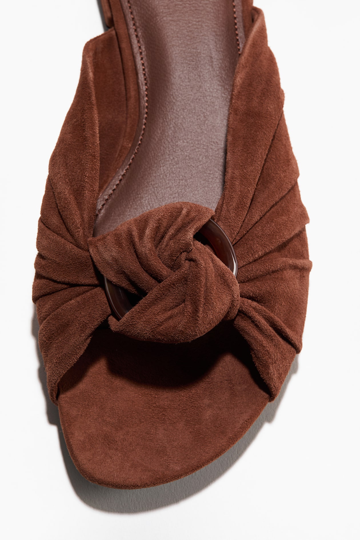 Knot-Detail Suede Sandals - image 2