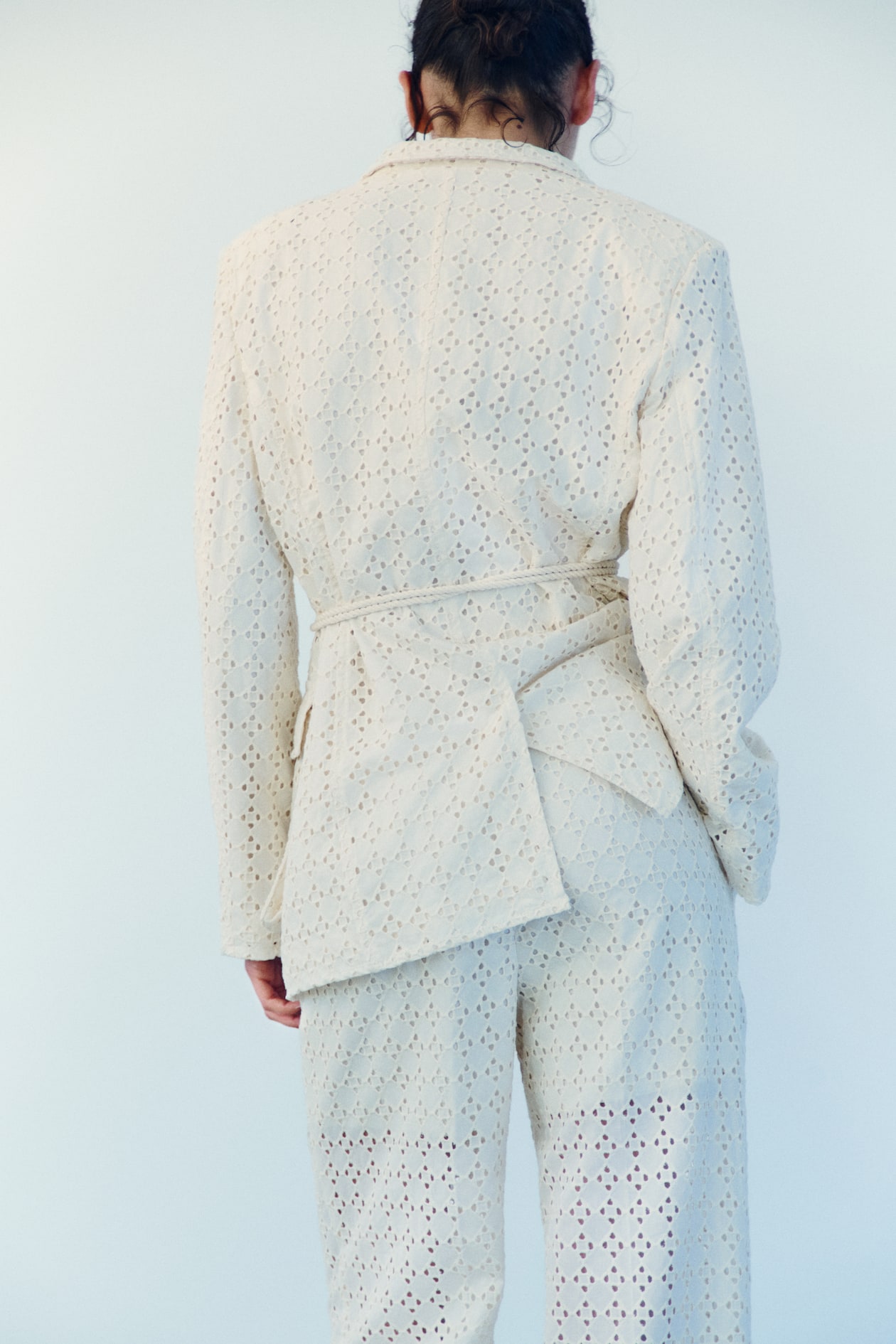 Eyelet-Embroidered Dress Pants - image 3