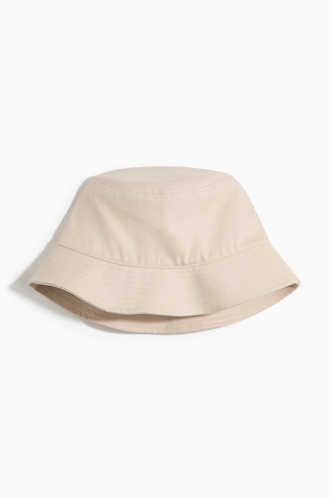 Cotton bucket hat - Beige/Black - 1