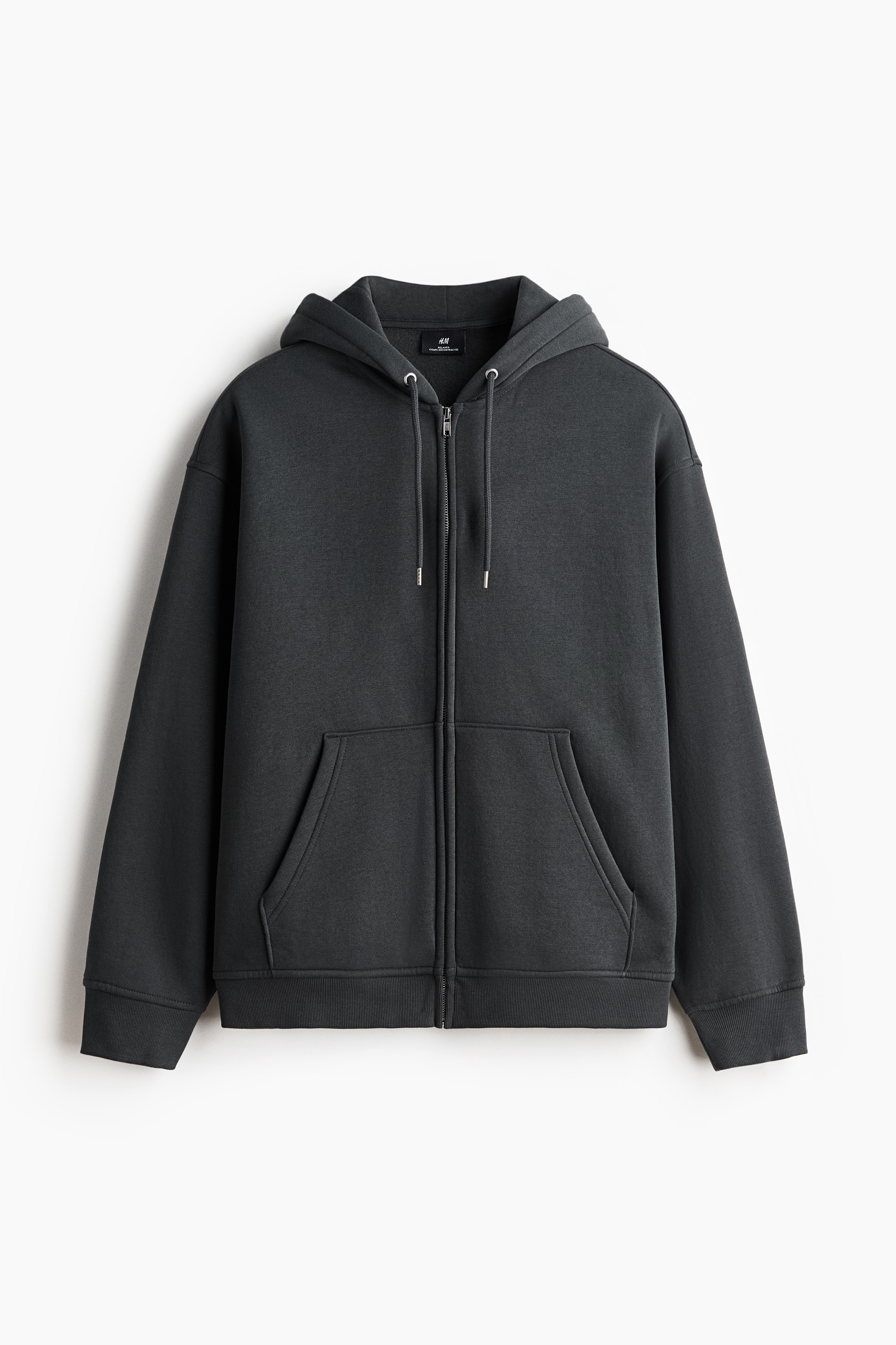 Chaqueta sudadera con capucha Loose Fit - Gris oscuro/Beige/Gris jaspeado/Gris oscuro/Crema/Negro/Azul oscuro/Ciruela/Verde caqui/Gris claro