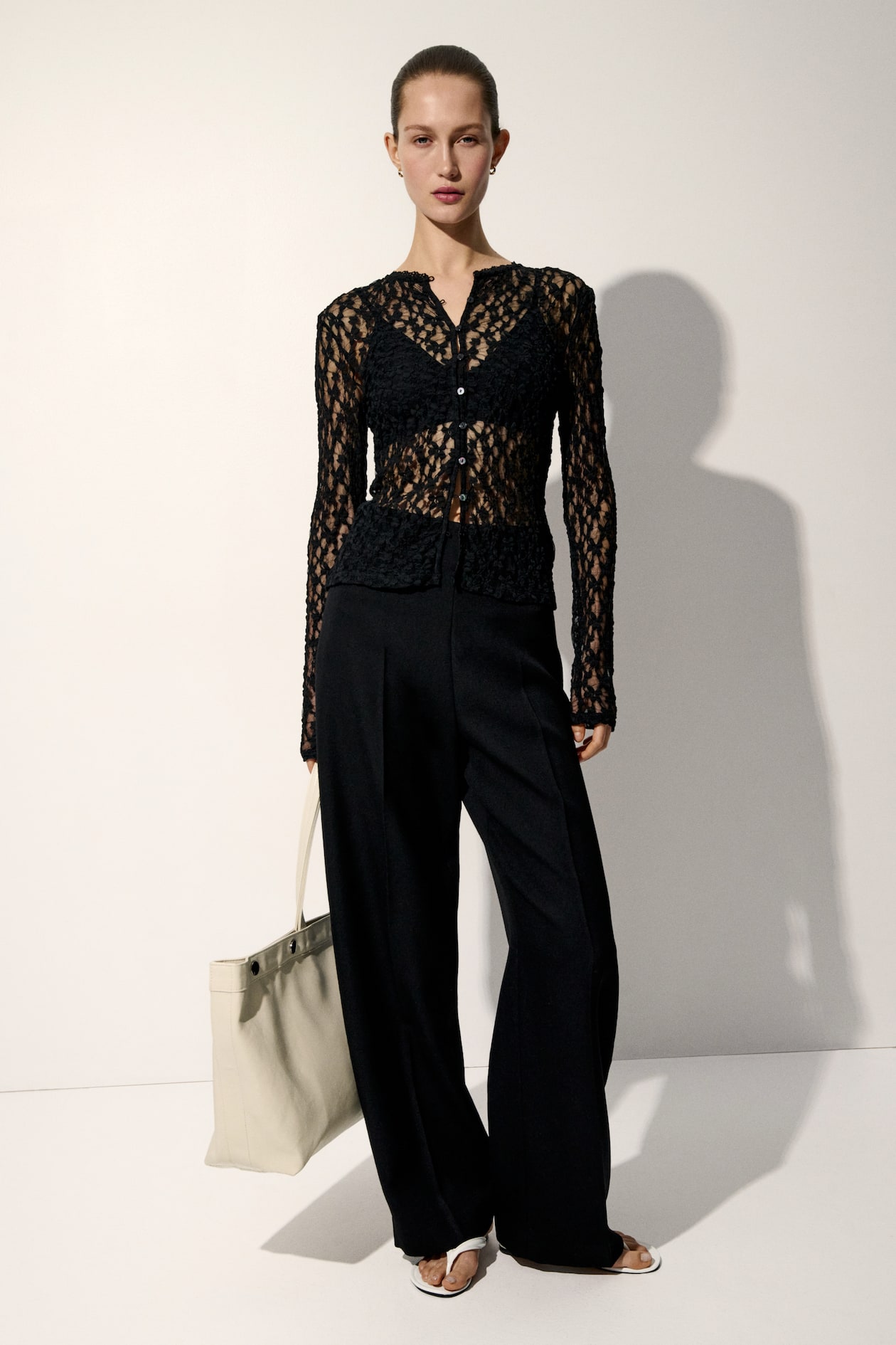 Lace-Look Cardigan - image 4