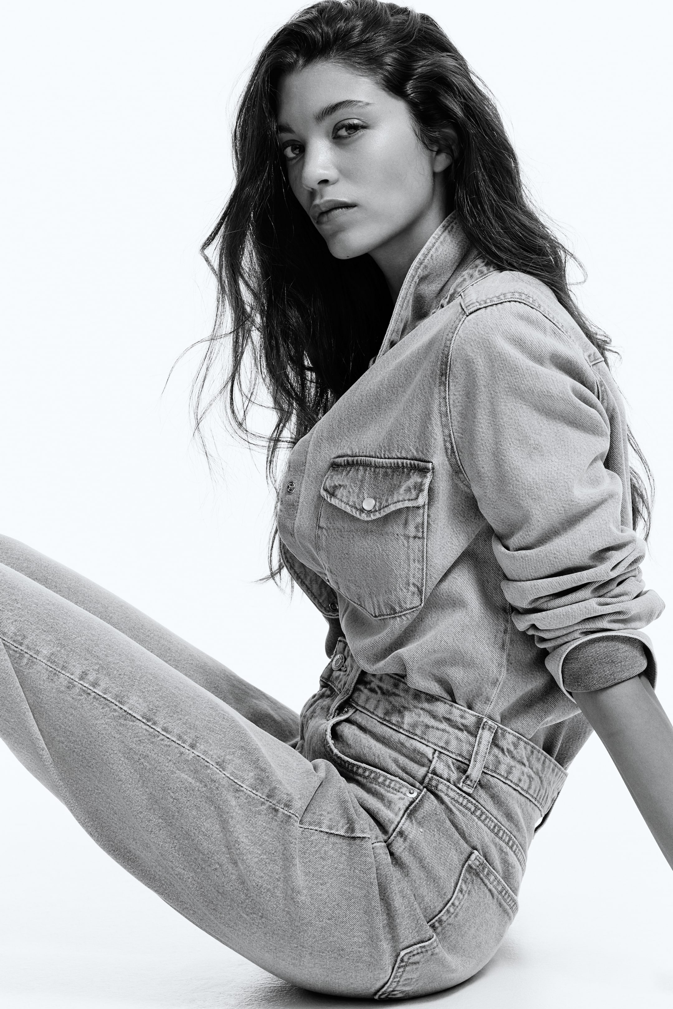 이미지 확대 보기: Slim Fit Mom High Ankle Jeans - Light denim blue - 여성 | H&M KR 3