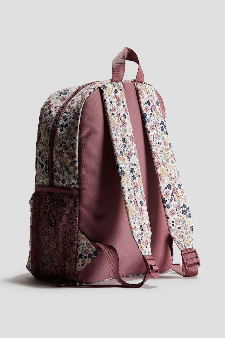 Patterned backpack White/Floral Kids H&M