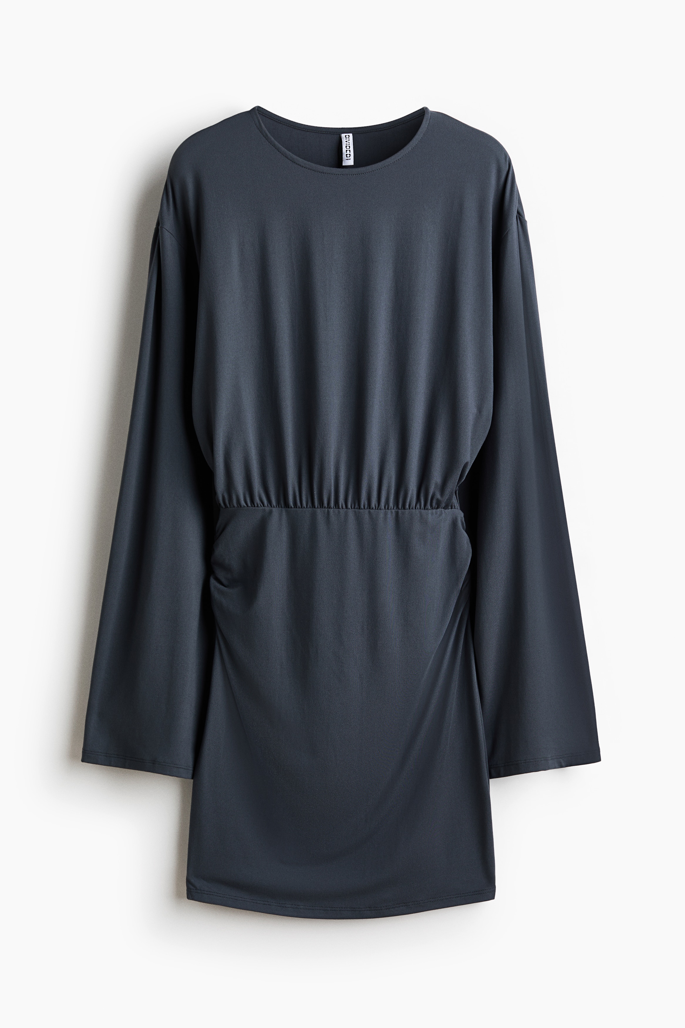 Long-Sleeved Jersey Dress - Dark blue/Black