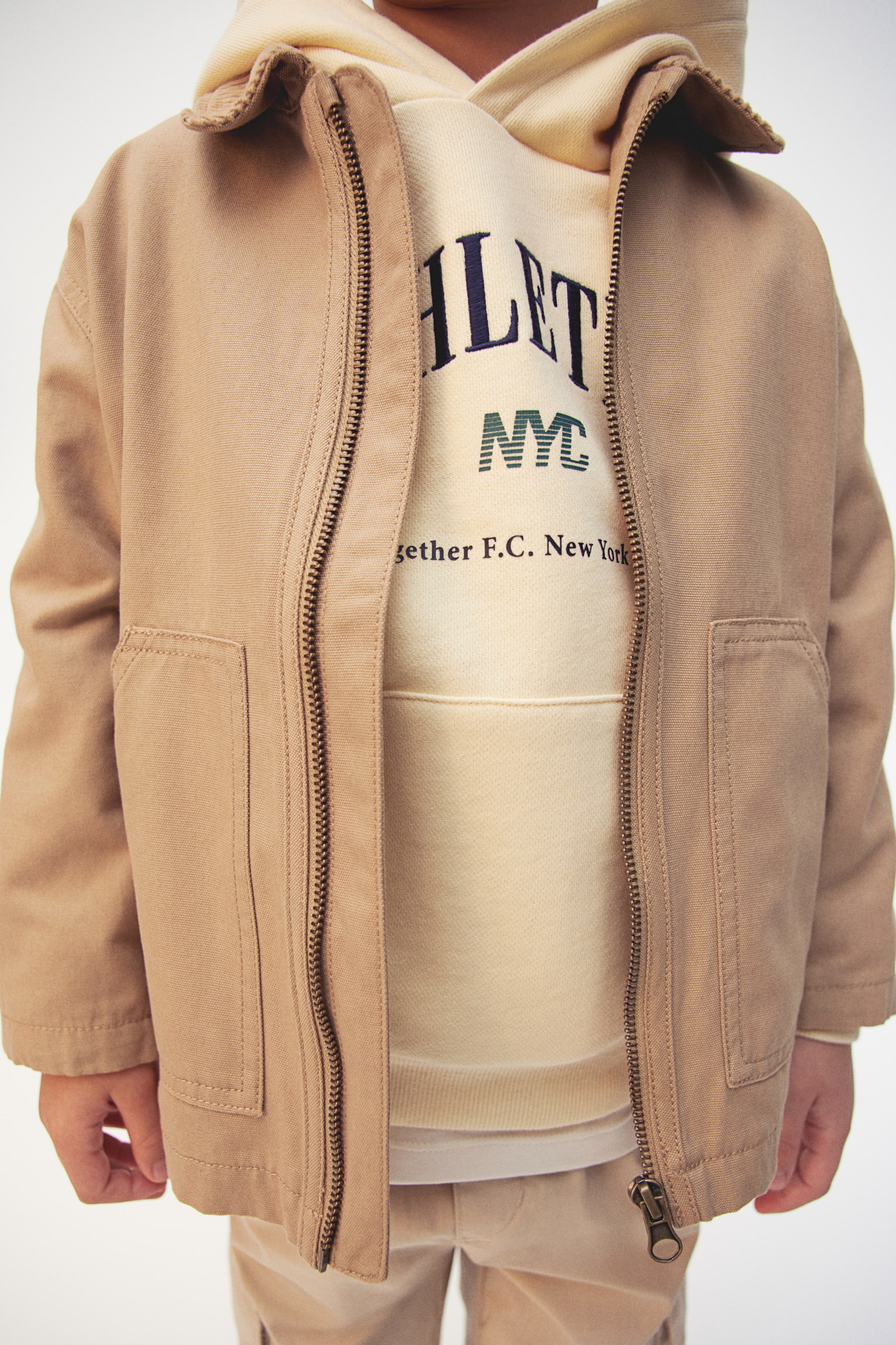 Cotton canvas jacket - Beige - Kids | H&M GB 2