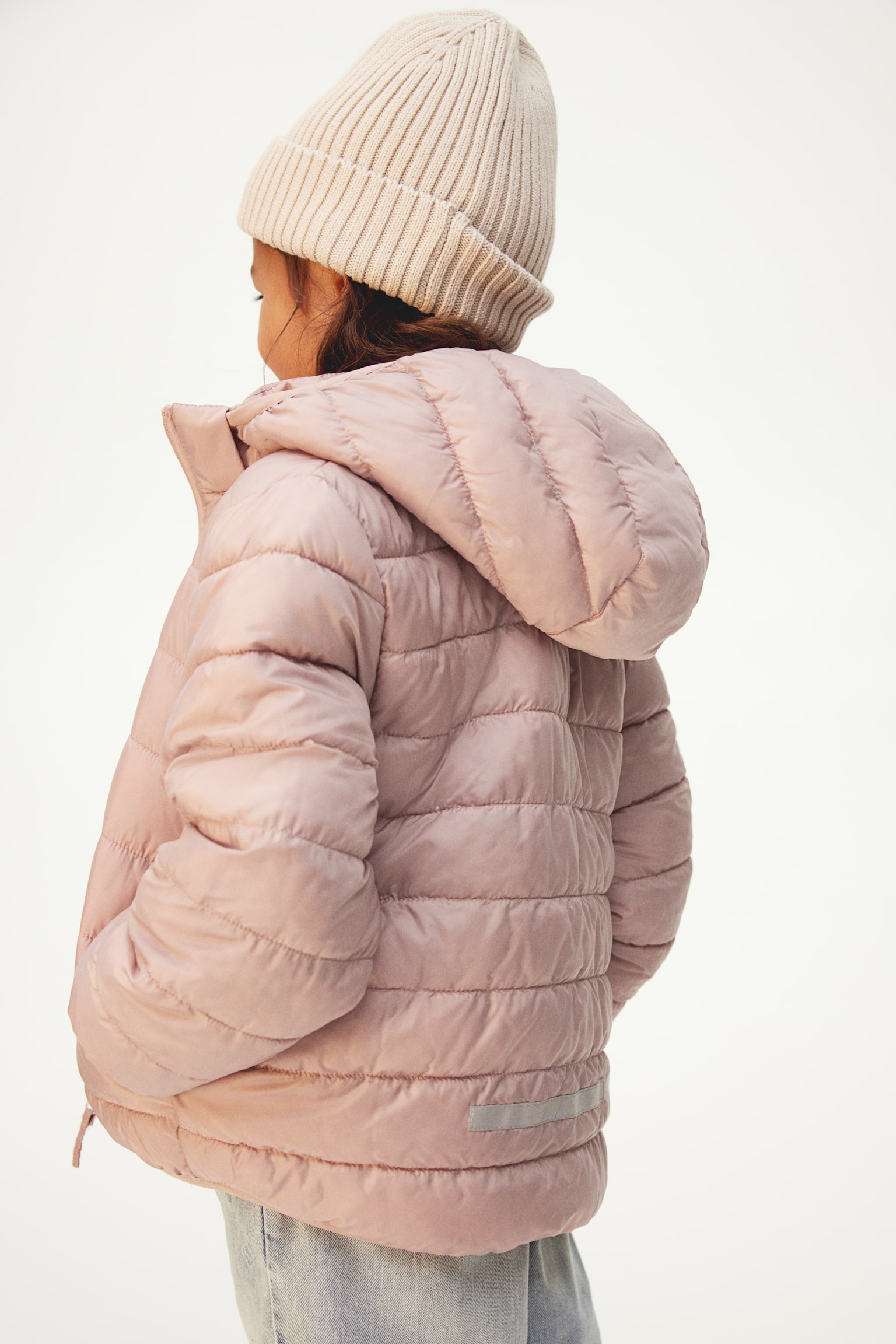 Water-repellent puffer jacket - Pink/Navy blue - 5