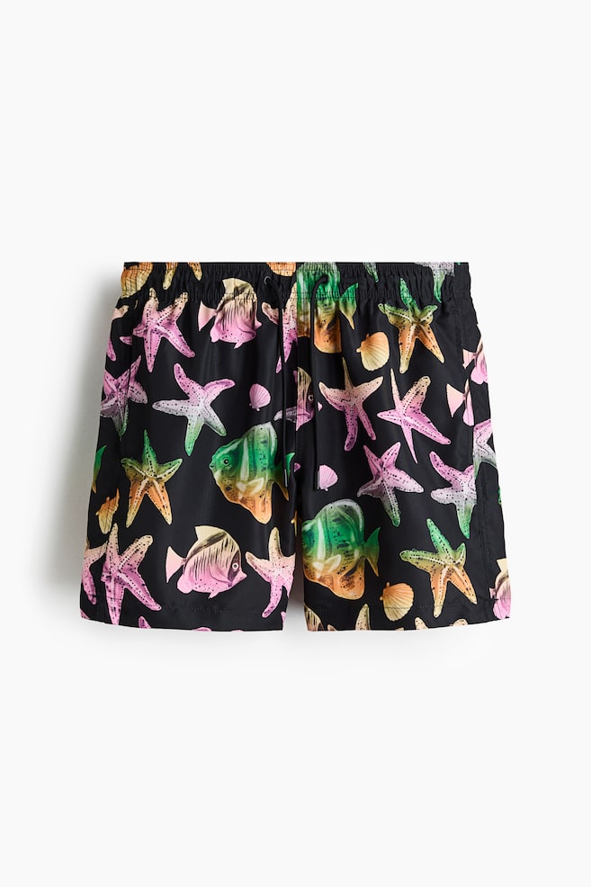 Patterned swim shorts - Black/patterned/Dark gray/floral/Brown/patterned/Cream/floral - 1