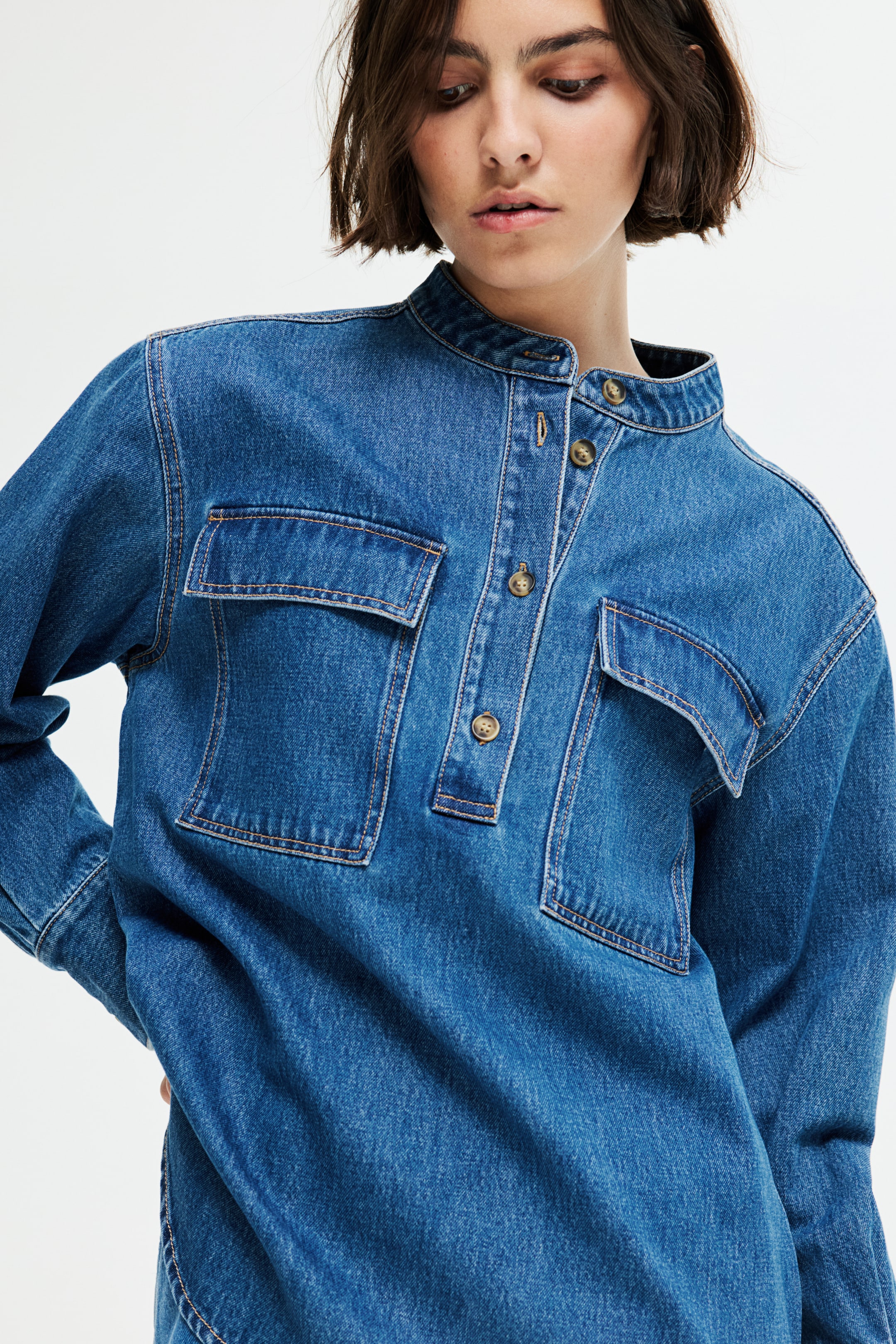 Loose-Fit Denim Shirt