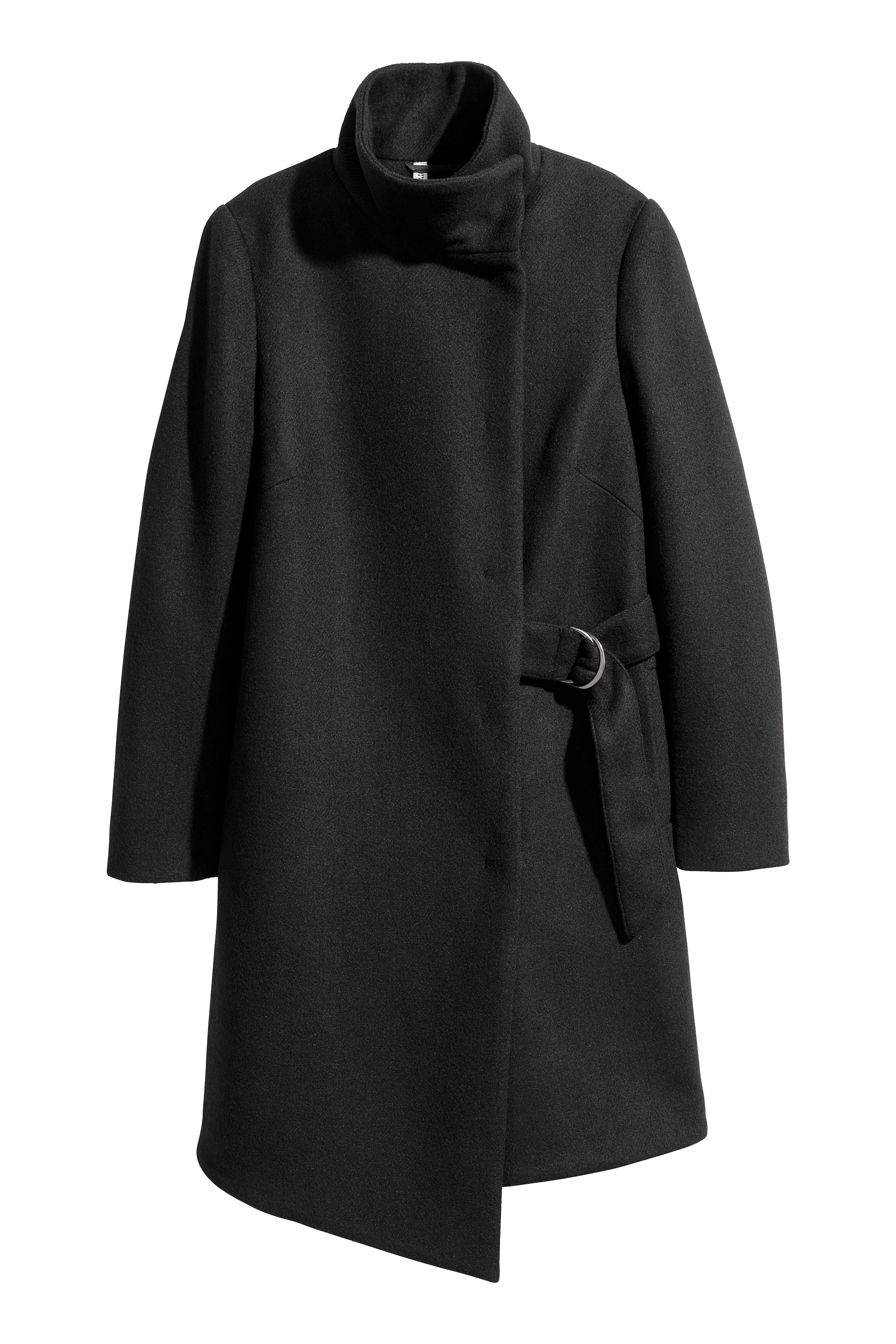 View larger image: Wrapover coat - Black - Ladies | H&M GB 1