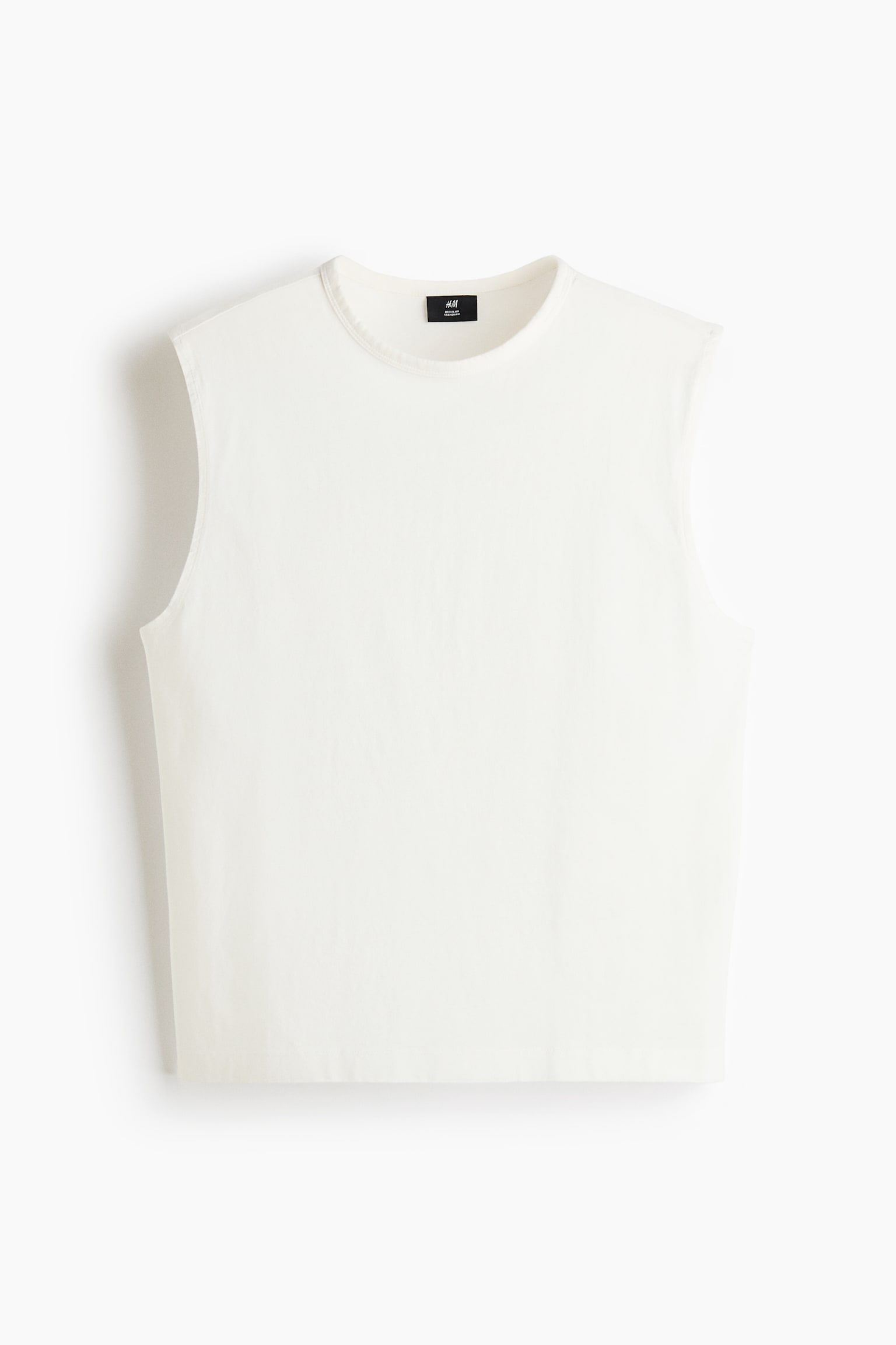 Débardeur Regular Fit en coton - Ivoire/Black - 1