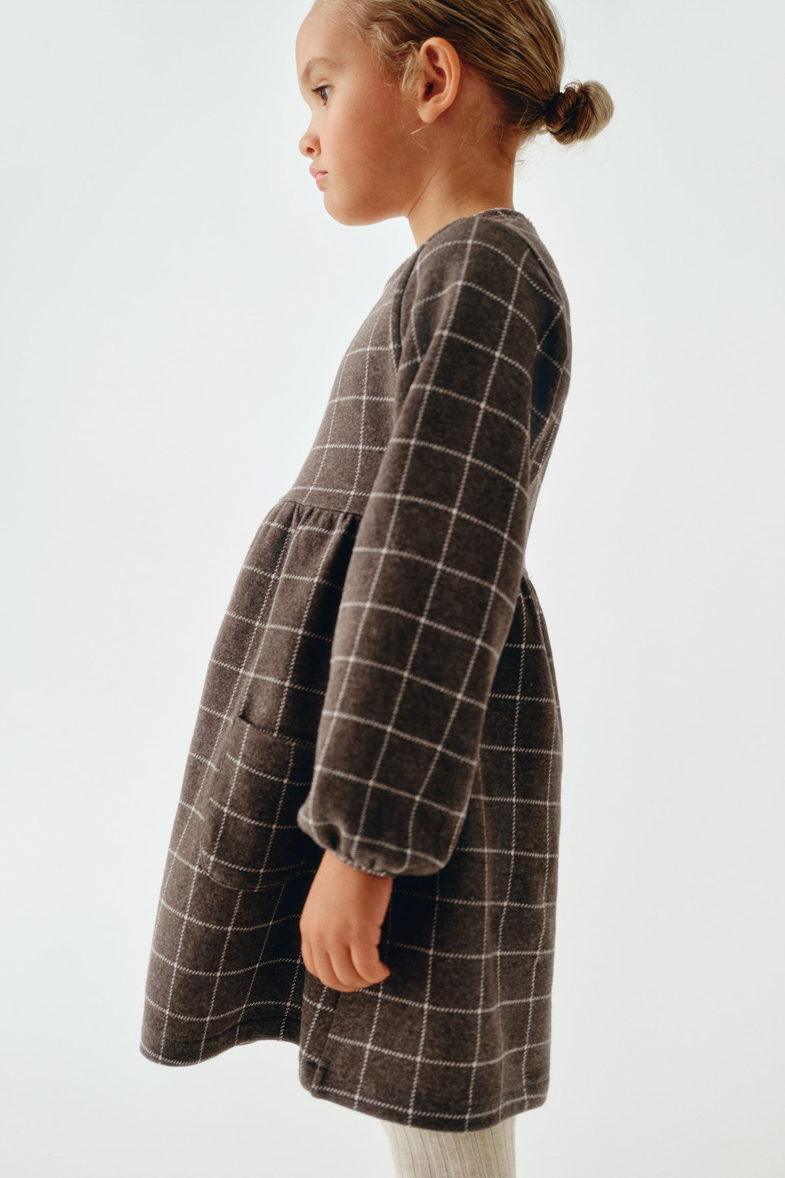 Детское платье H&M Jacquard Jersey, цвет: Серо-коричневый — фото 3