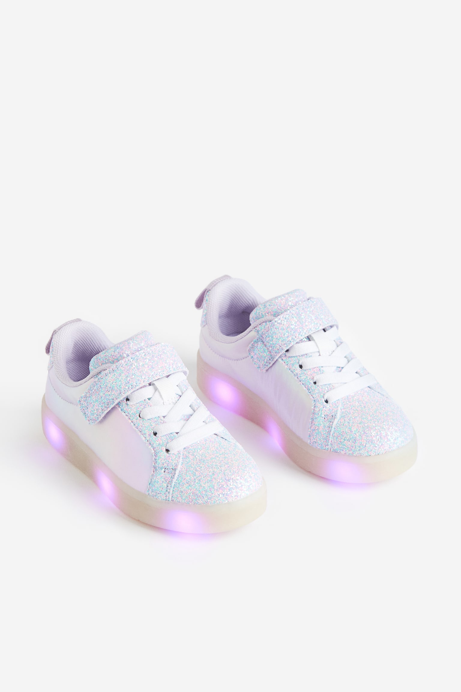 Flashing trainers - Lilac/Glittery - 1