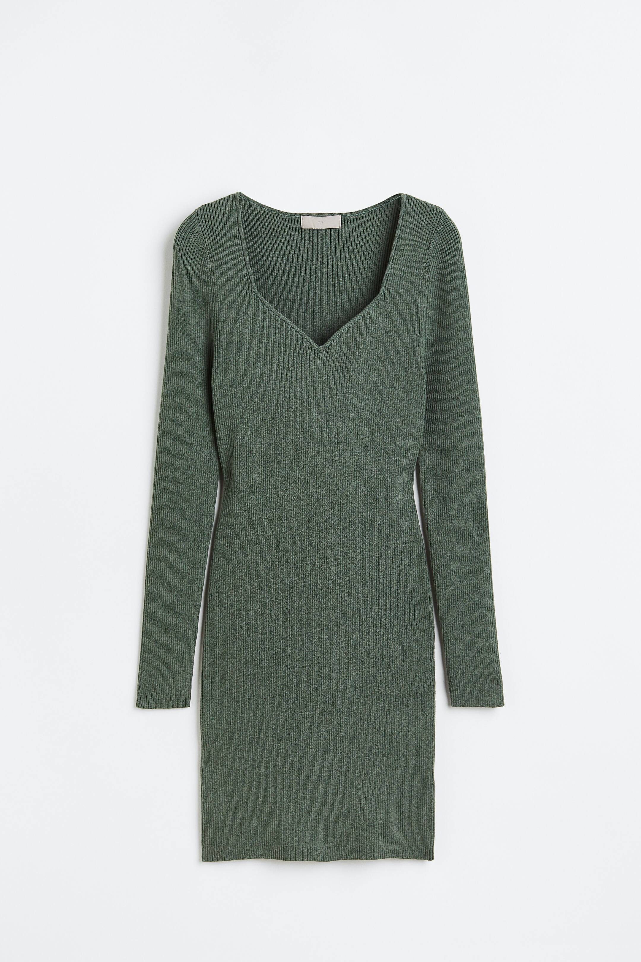 View larger image: Rib-knit Bodycon Dress - Khaki green - Ladies | H&M PH 1