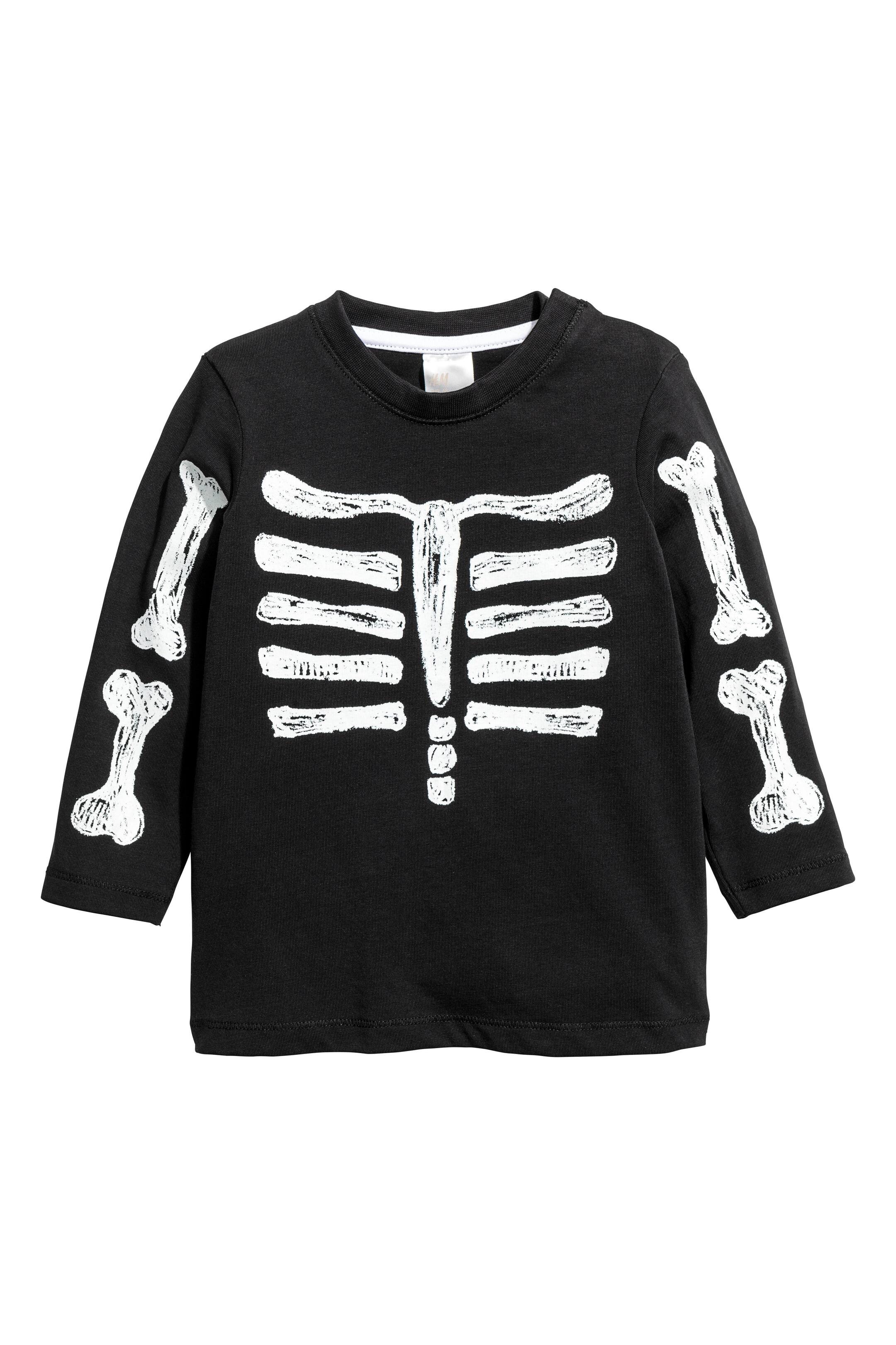 View larger image: Printed top and trousers - Black/Skeleton - Kids | H&M GB 1