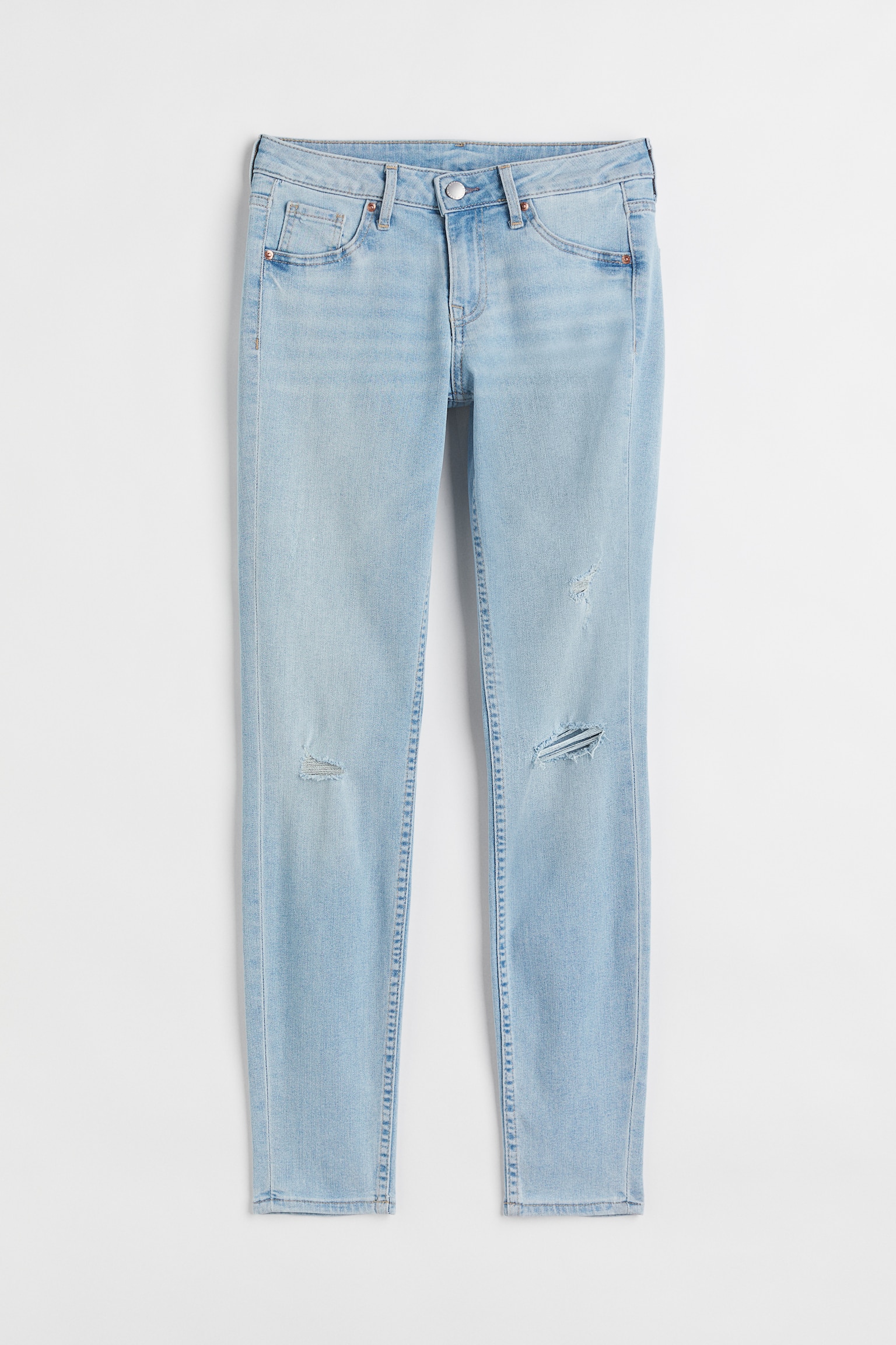 Low Ankle Jeggings - Bleu denim clair